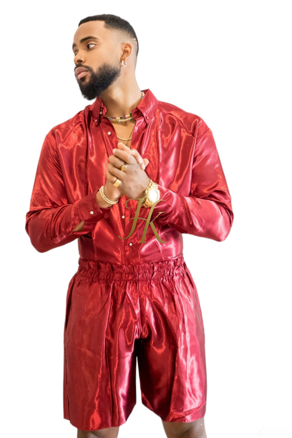 Beachwear Luxury Silk Shirt Set - Handmade Men's Fashion - kayibstrore