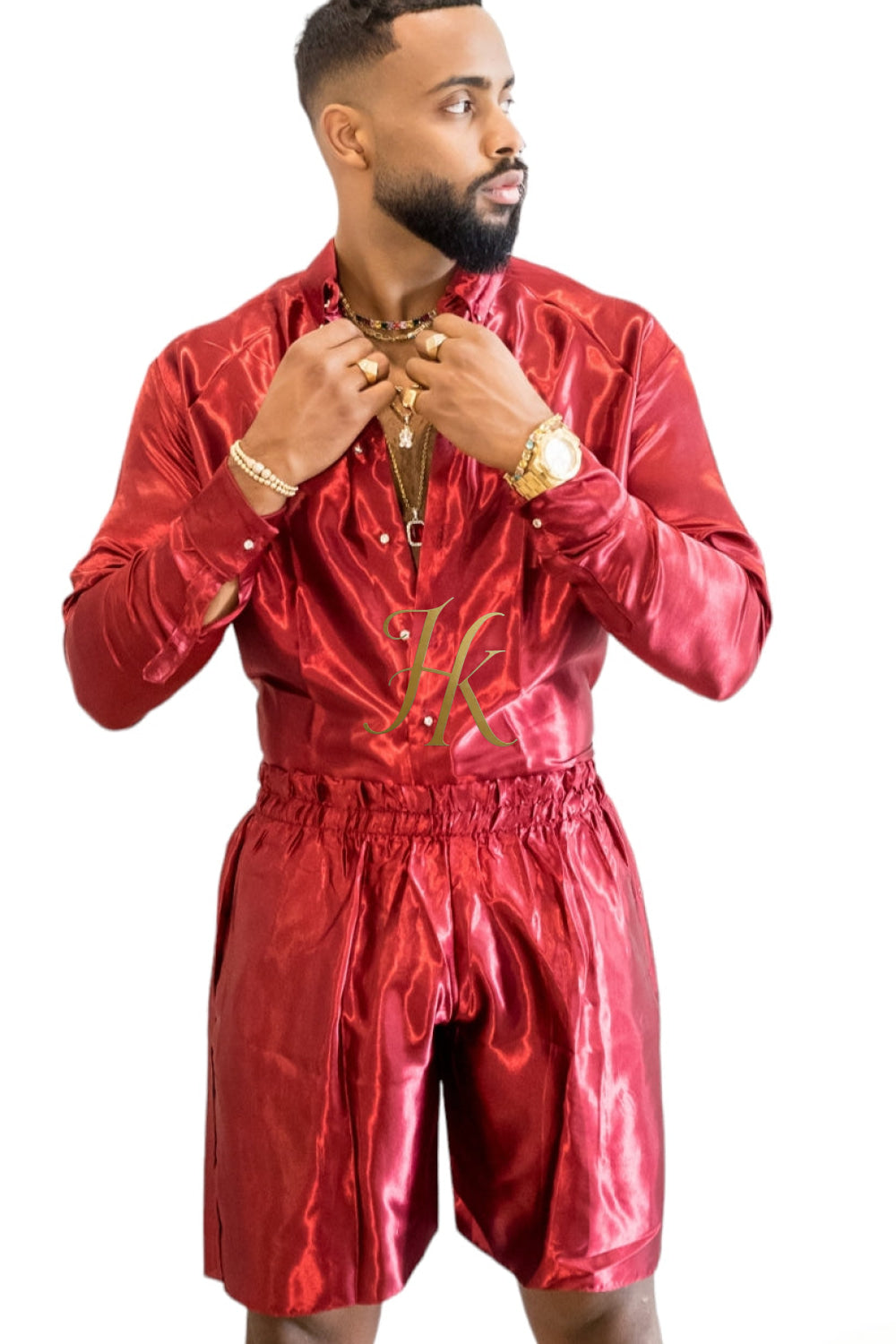 Beachwear Luxury Silk Shirt Set - Handmade Men's Fashion - kayibstrore