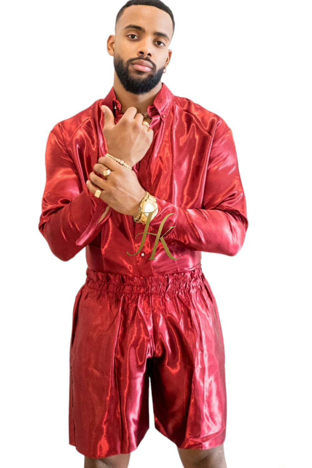 Beachwear Luxury Silk Shirt Set - Handmade Men's Fashion - kayibstrore