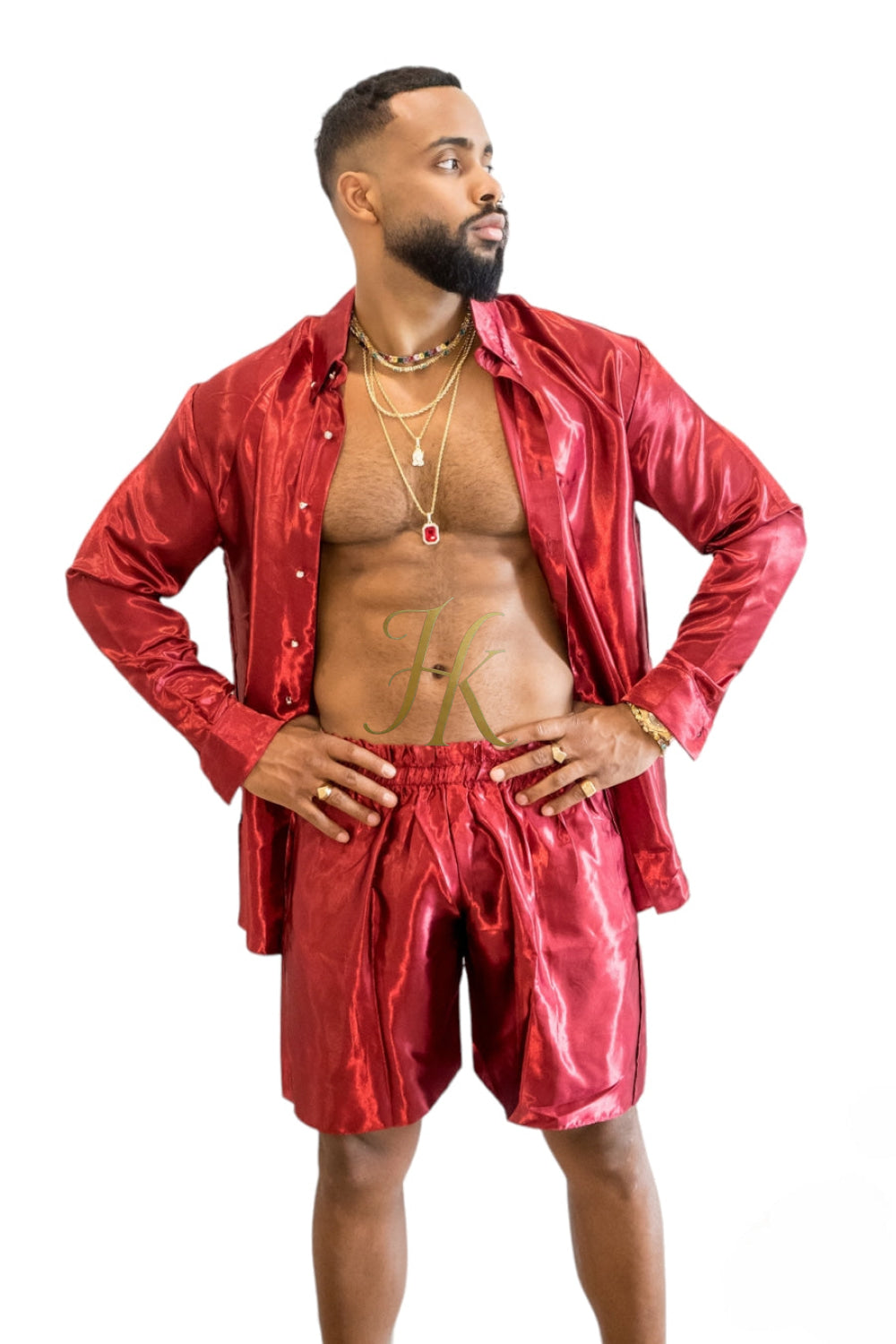 Beachwear Luxury Silk Shirt Set - Handmade Men's Fashion - kayibstrore