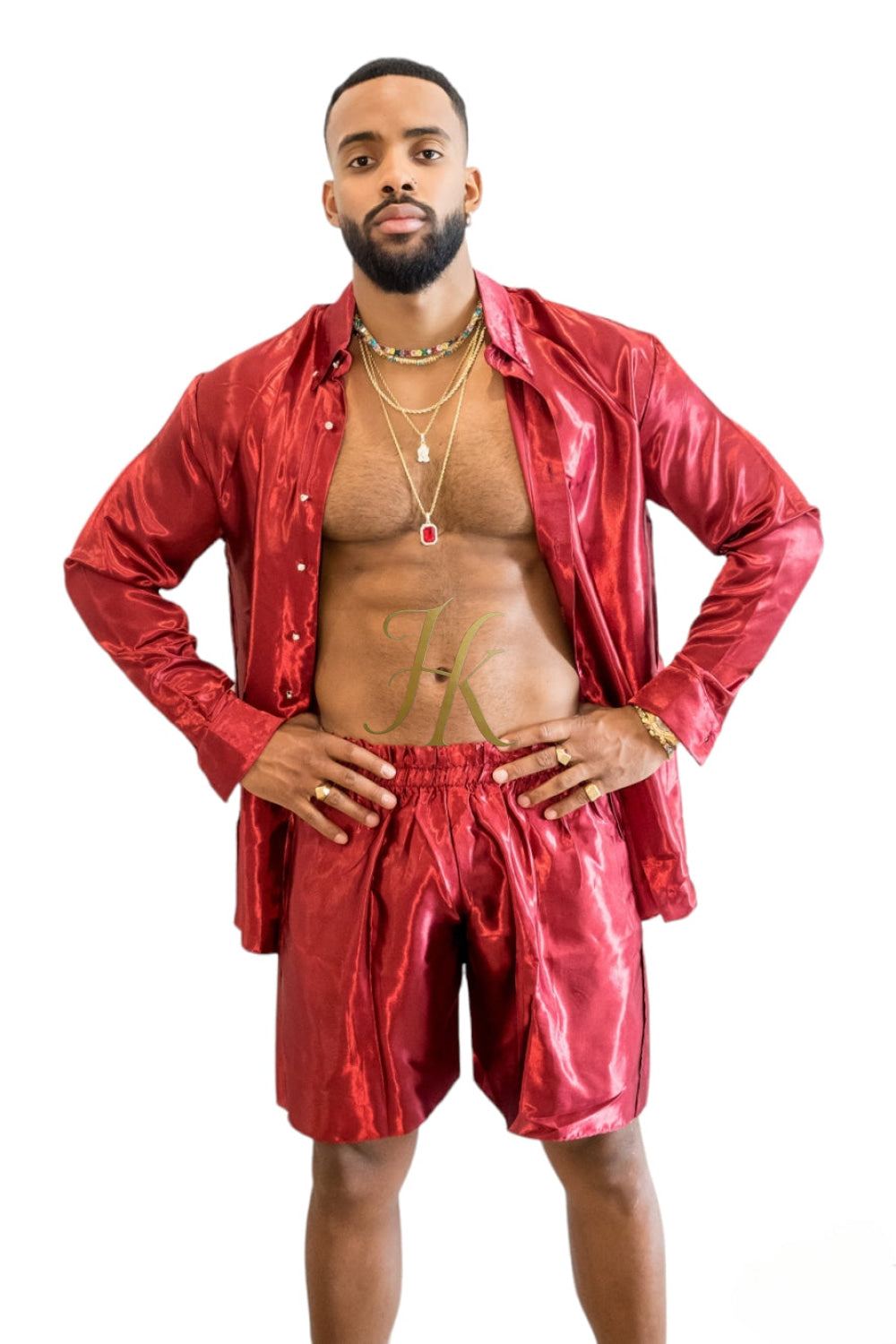 Beachwear Luxury Silk Shirt Set - Handmade Men's Fashion - kayibstrore