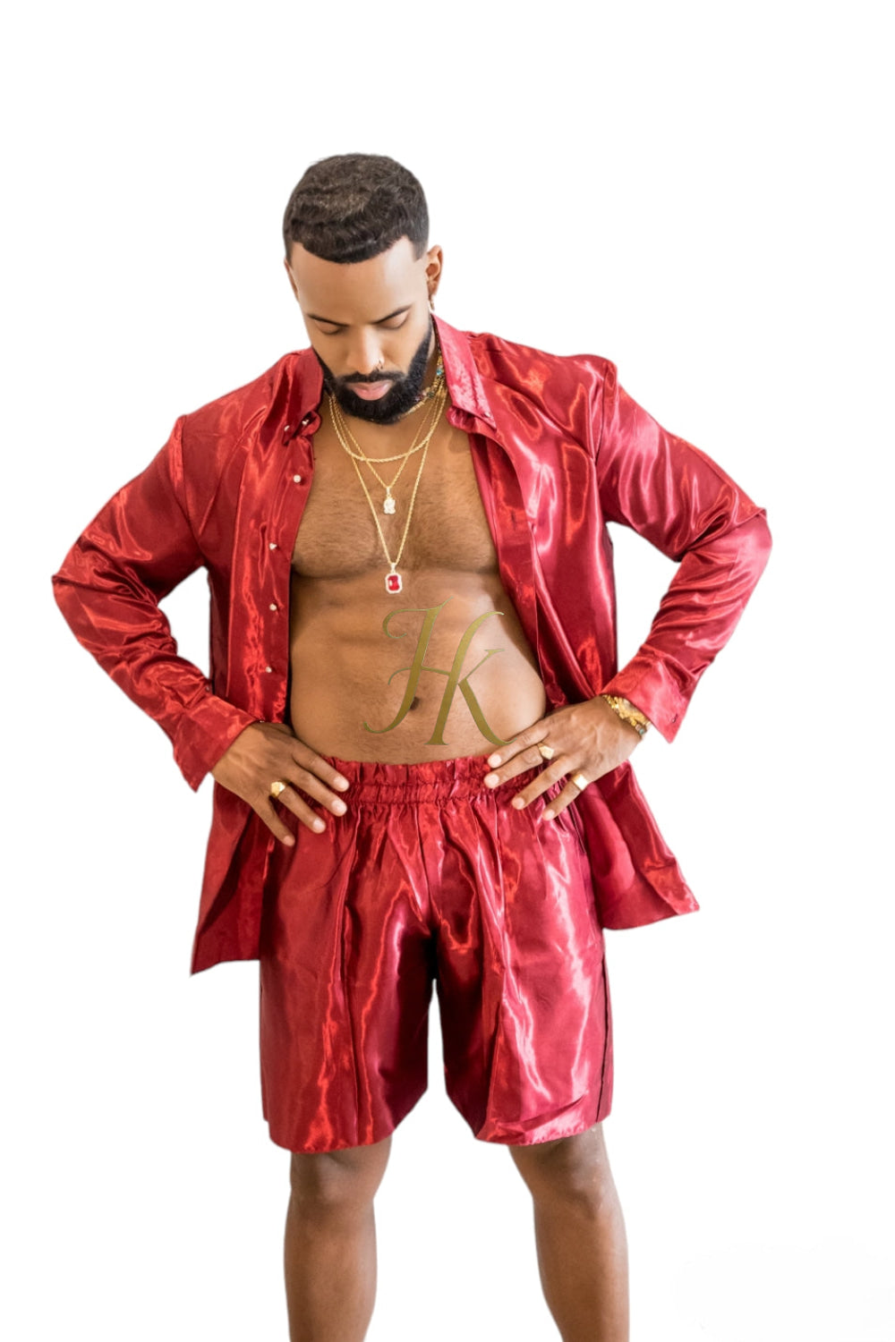 Beachwear Luxury Silk Shirt Set - Handmade Men's Fashion - kayibstrore
