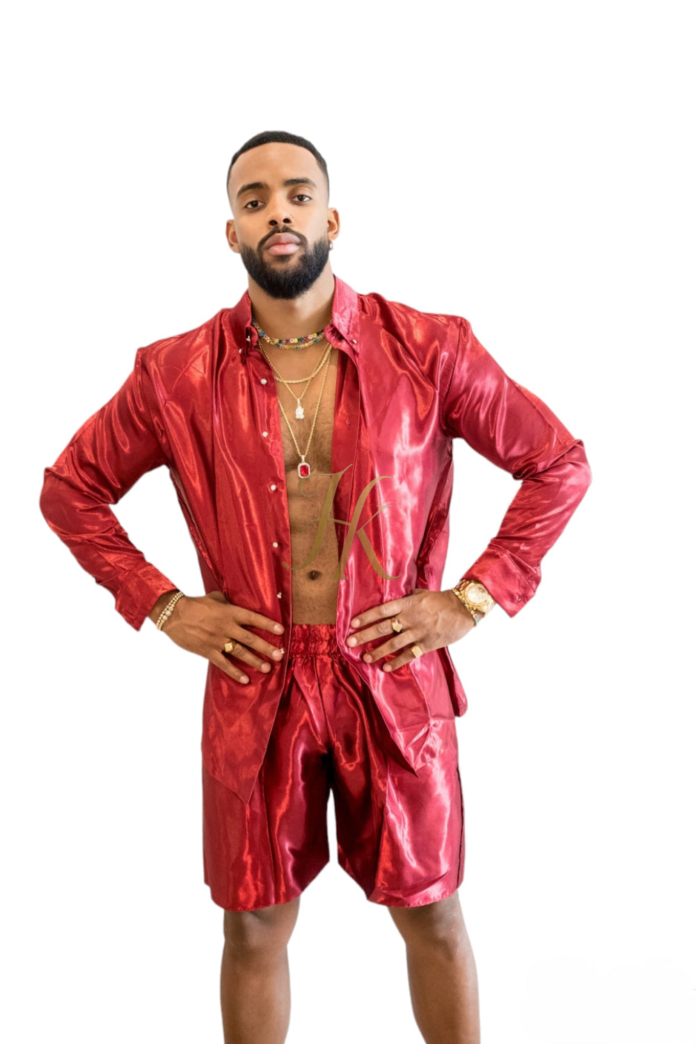 Beachwear Luxury Silk Shirt Set - Handmade Men's Fashion - kayibstrore