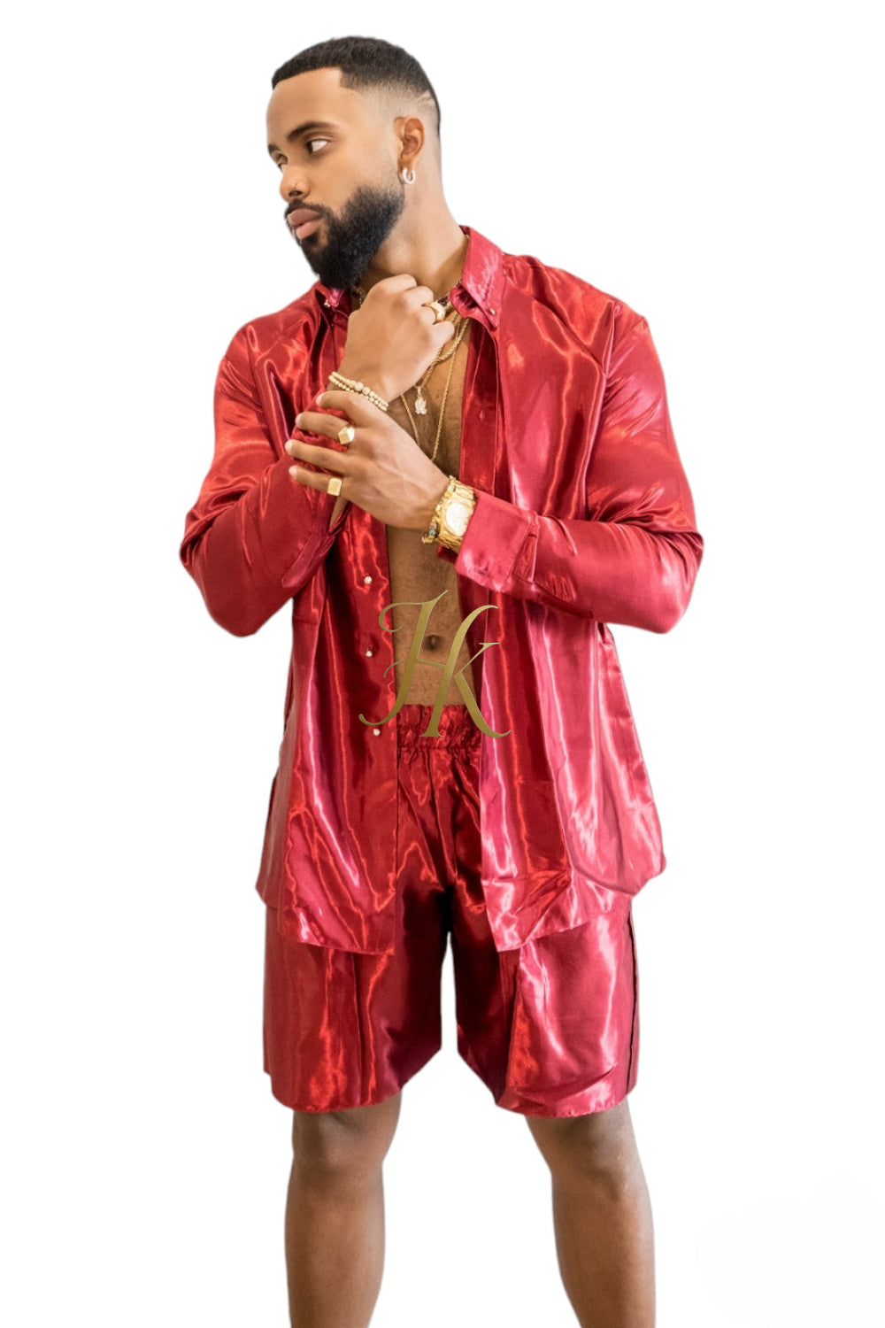 Beachwear Luxury Silk Shirt Set - Handmade Men's Fashion - kayibstrore