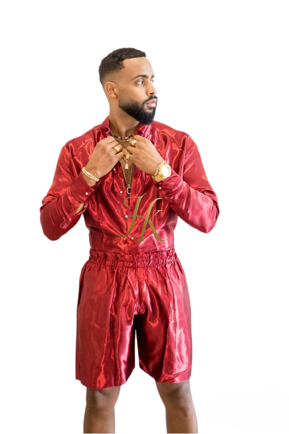 Beachwear Luxury Silk Shirt Set - Handmade Men's Fashion - kayibstrore