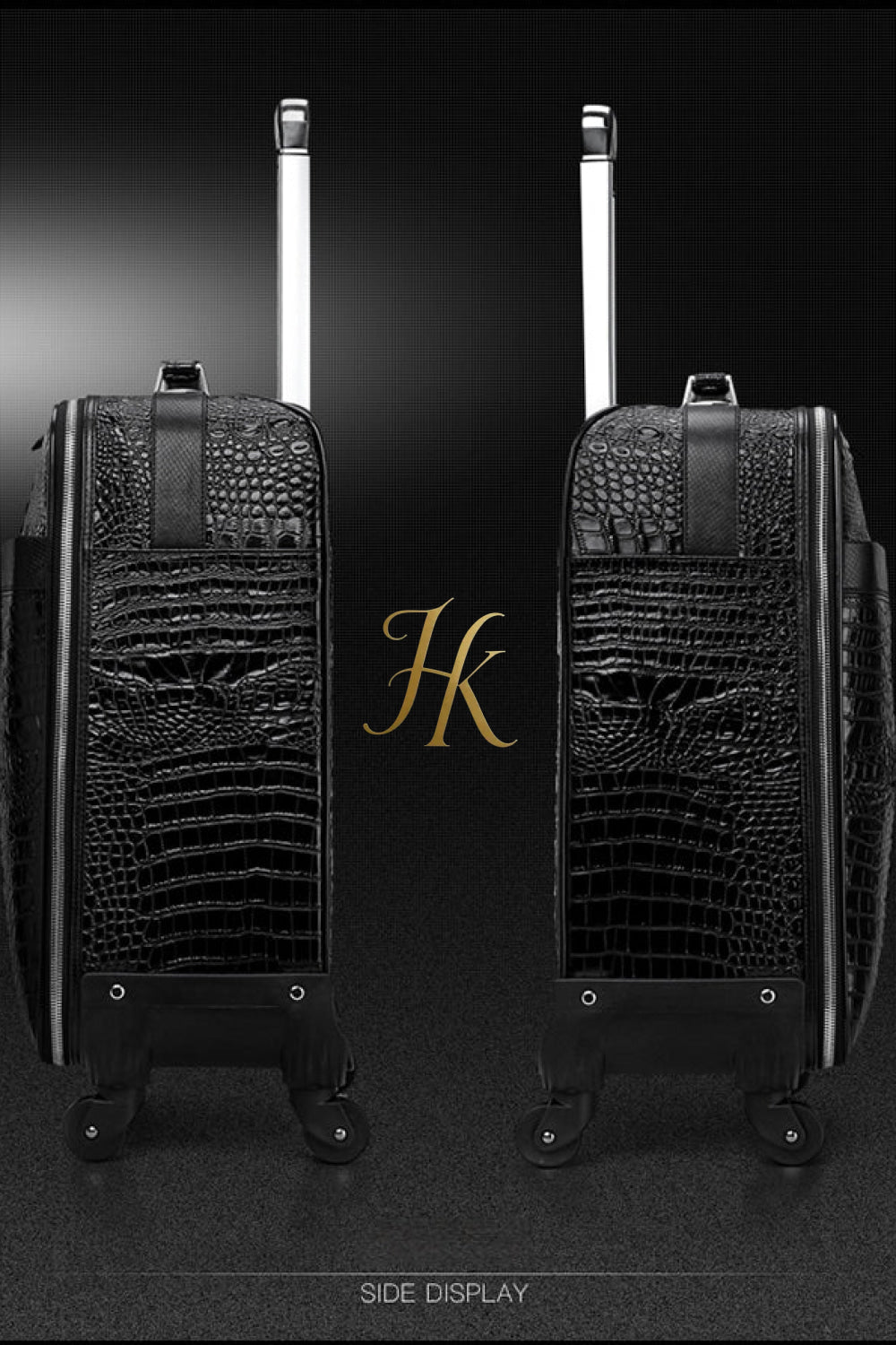 Premium Genuine Leather Crocodile Pattern Travel Luggage Set | Durable Trolley Suitcase & Handbag Backpack | Luxury First-Layer Cowhide | Spacious & Stylish - kayibstrore