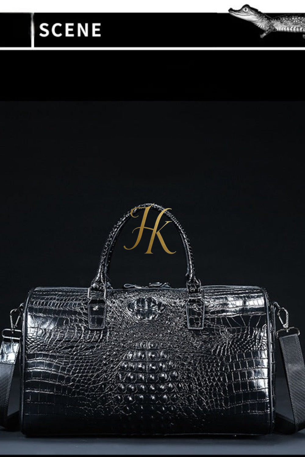 Premium Genuine Leather Crocodile Pattern Travel Luggage Set | Durable Trolley Suitcase & Handbag Backpack | Luxury First-Layer Cowhide | Spacious & Stylish - kayibstrore