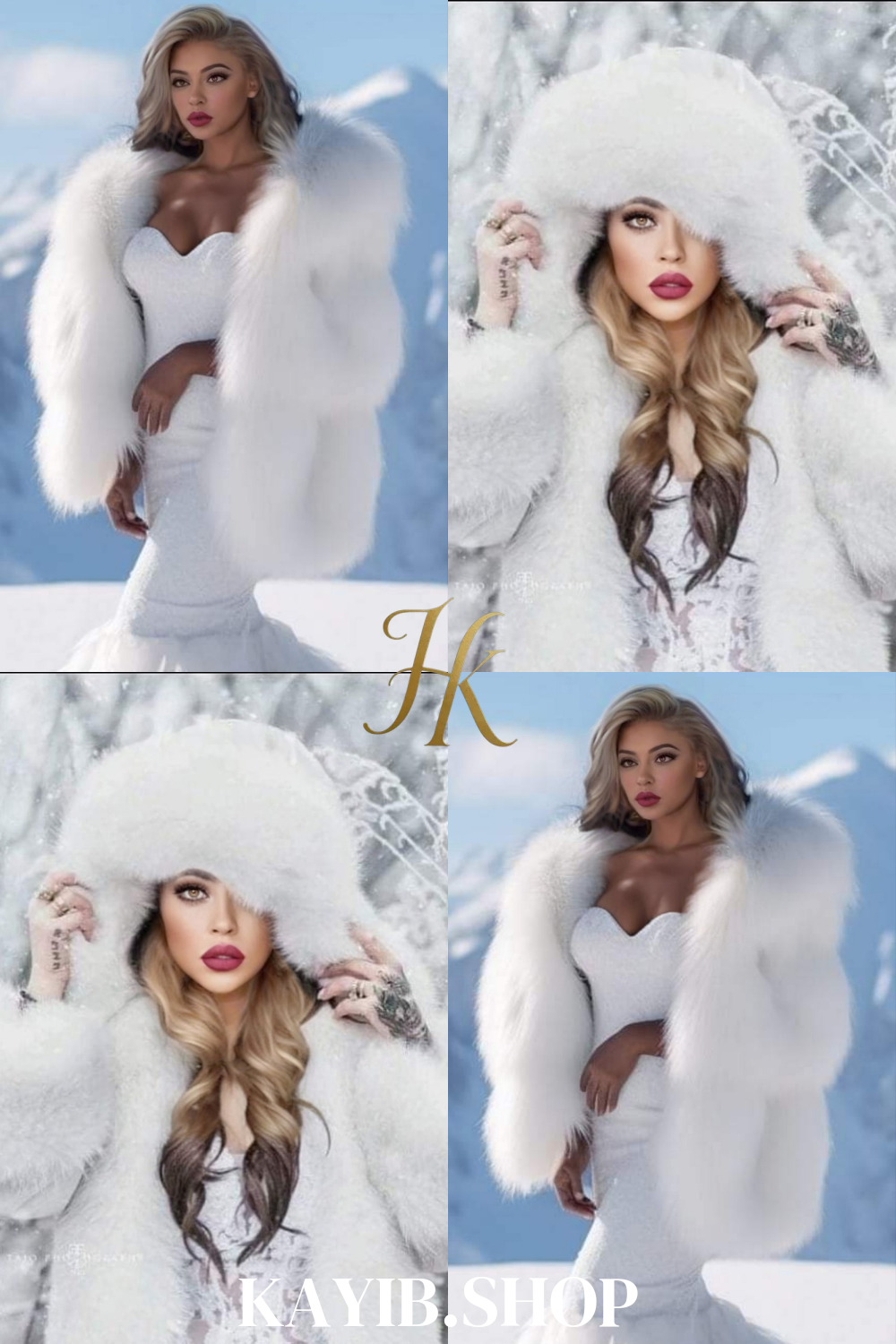 Luxury white Rabbit Fur Car Coat for women and mens- Stay Warm and Stylish this Fall - Genuine Softness Guaranteed - kayibstrore