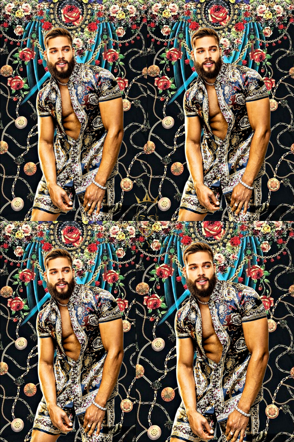 Le Barocco Barroco Silk Shirt - Elevate Your Summer Style with KAYIB's Iconic Print - Crafted from Pure Silk and Satin for Utmost Comfort - kayibstrore