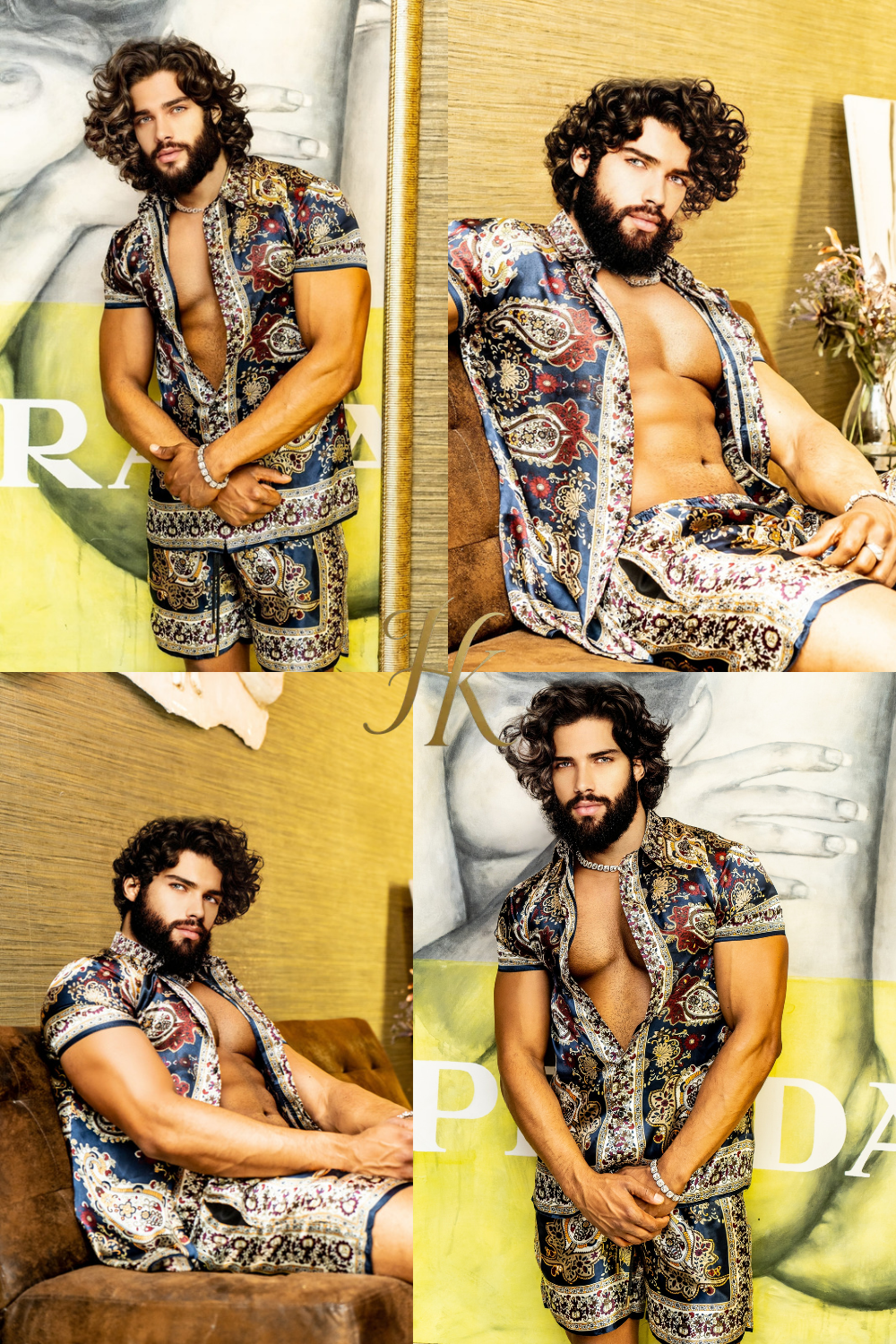 Handmade Men's Silk Set - Elevate Your Style with the Le Barroco Model - Perfect for Any Special Occasion - kayibstrore