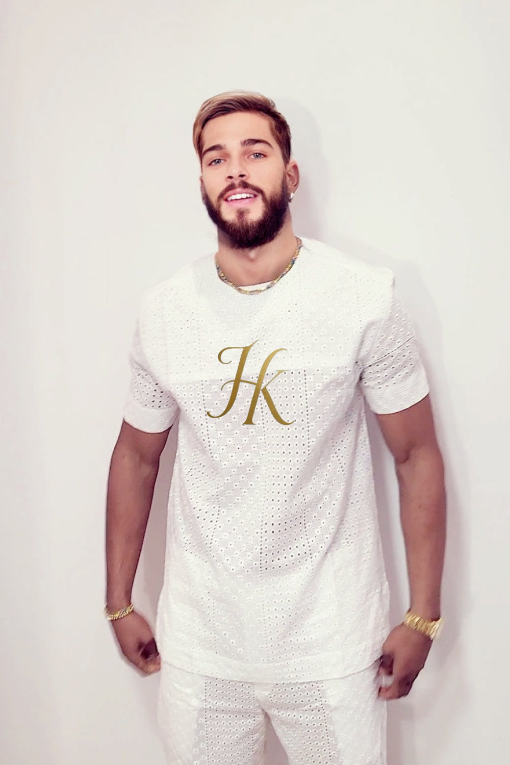 Luxury Men's Lace Two-Piece Clothing: Sophisticated & Versatile Ensemble - kayibstrore
