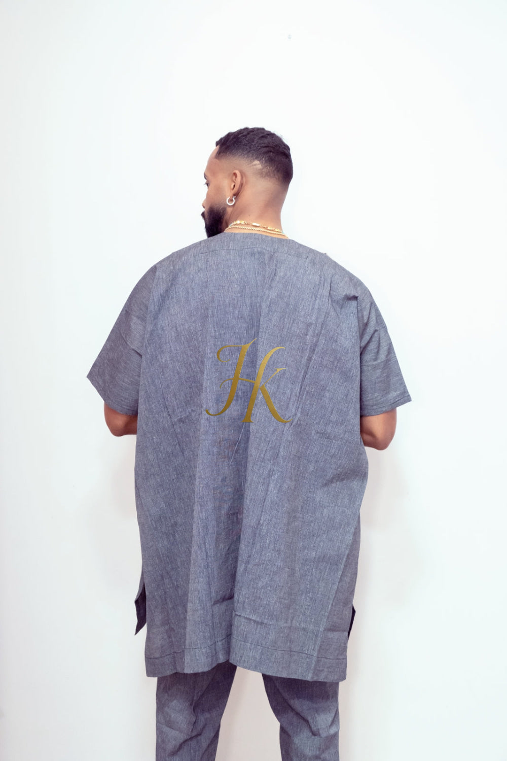 Luxury Elysian Linen: Handcrafted Kimono-Inspired Men's Top - kayibstrore