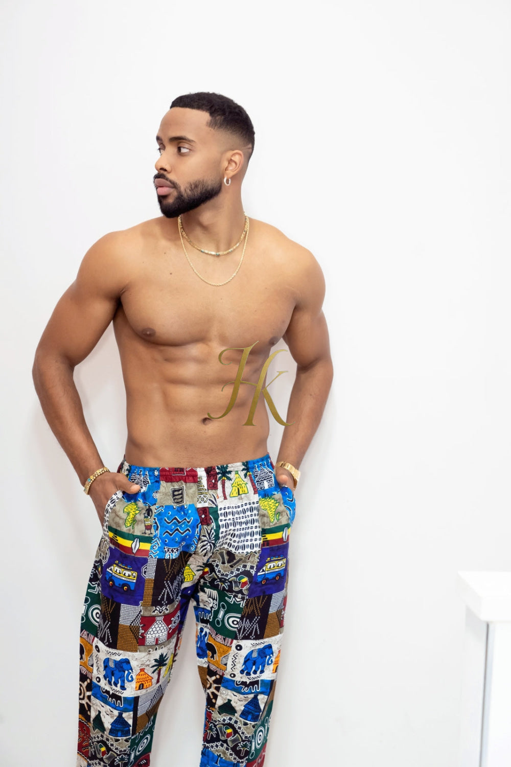 Summer Beach Comfort and Style: Handmade Tribal Hippie summer beachwear Pants - Eco-Friendly & Versatile - kayibstrore