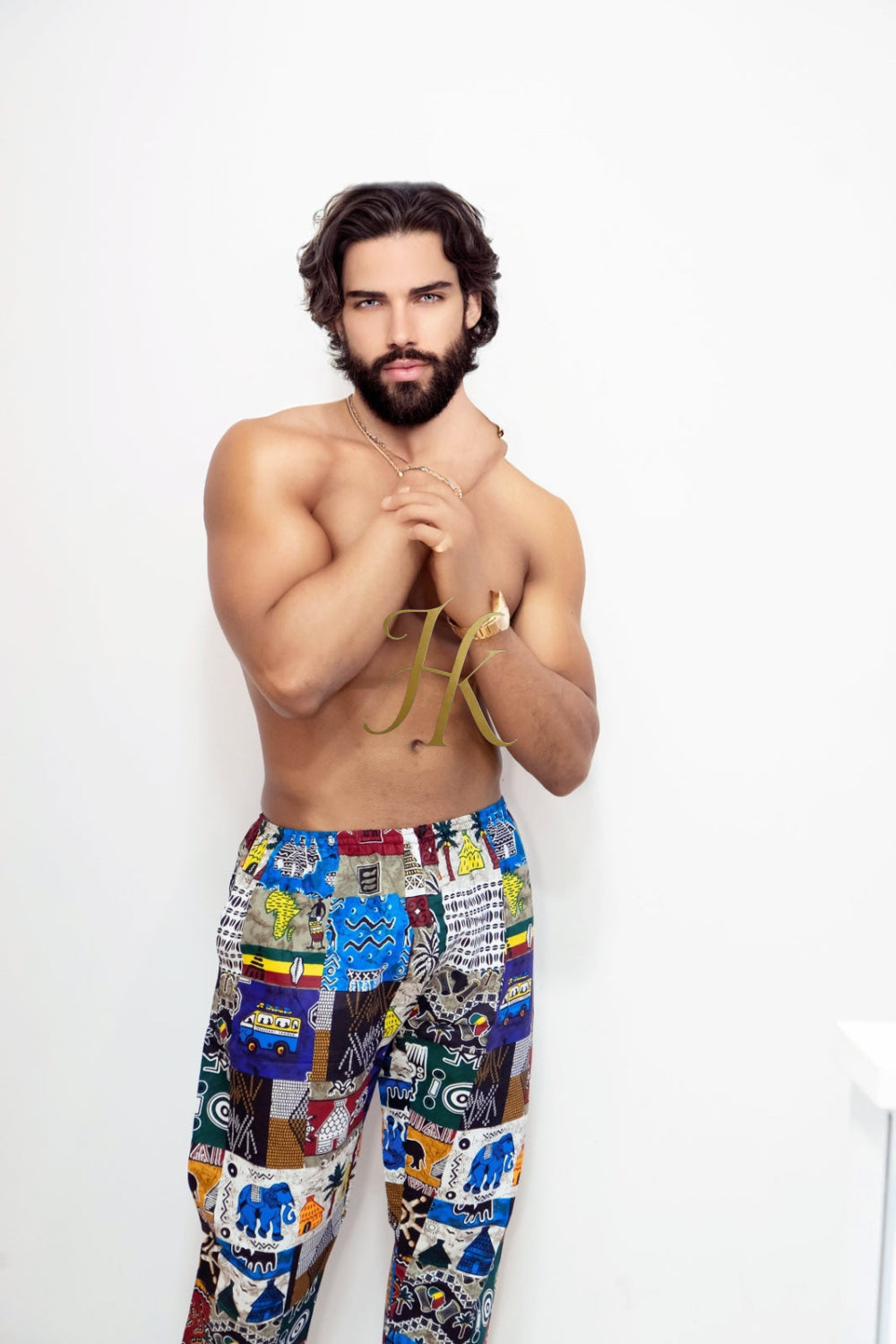 Summer Beach Comfort and Style: Handmade Tribal Hippie summer beachwear Pants - Eco-Friendly & Versatile - kayibstrore