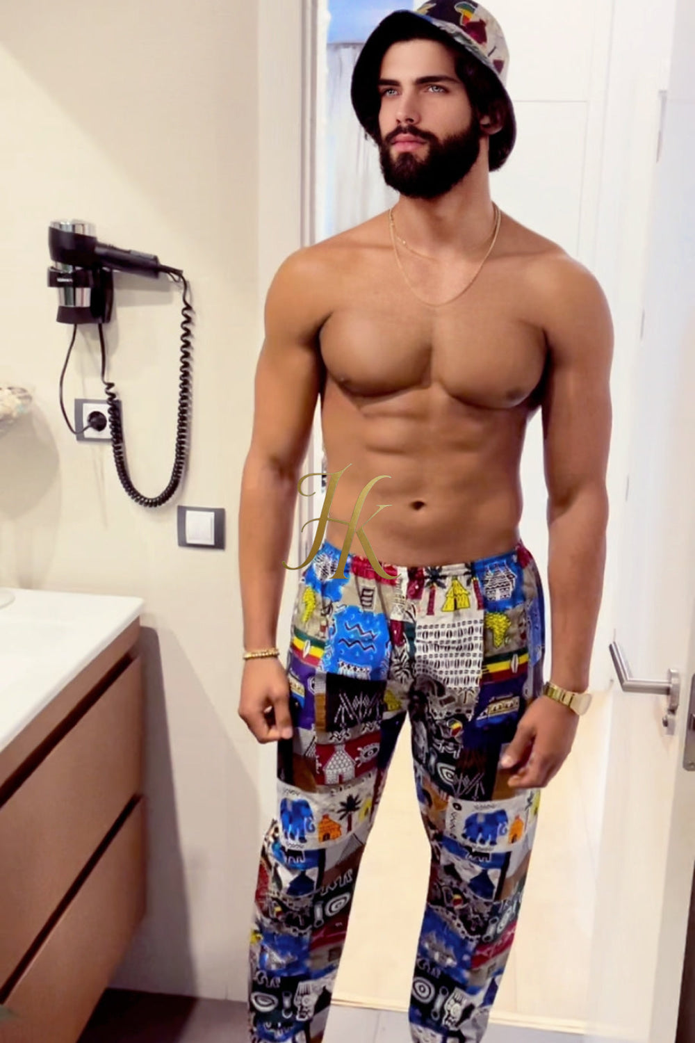 Summer Beach Comfort and Style: Handmade Tribal Hippie summer beachwear Pants - Eco-Friendly & Versatile - kayibstrore