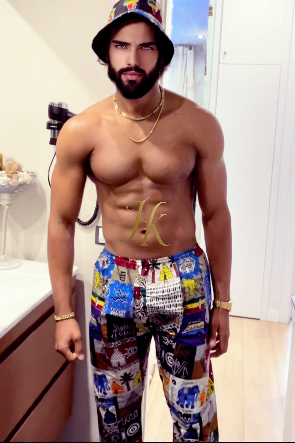 Summer Beach Comfort and Style: Handmade Tribal Hippie summer beachwear Pants - Eco-Friendly & Versatile - kayibstrore