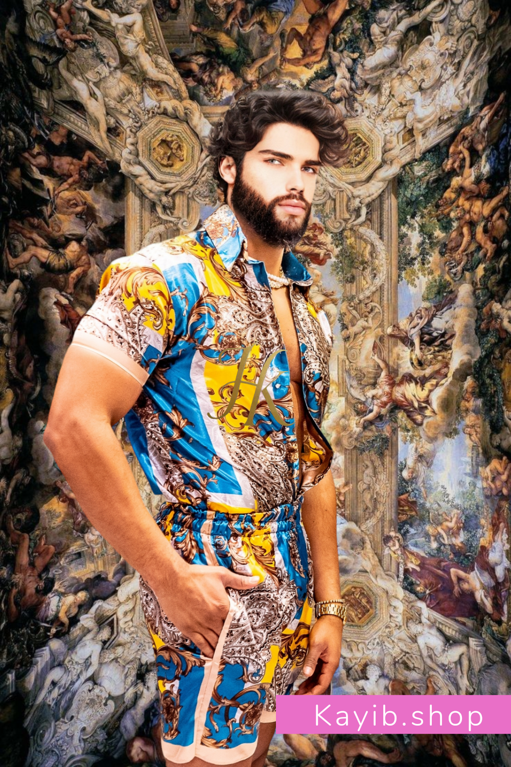 Barocco Silk Set - Elevate Your Style with Hand-Sewn Luxury set - kayibstrore