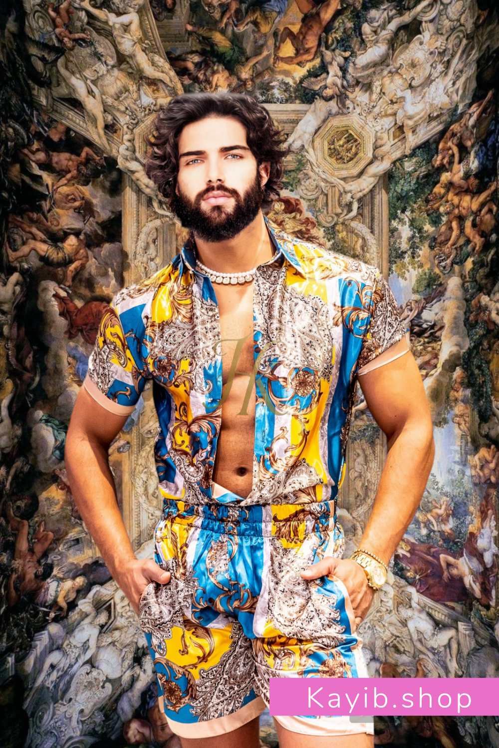 Barocco Silk Set - Elevate Your Style with Hand-Sewn Luxury set - kayibstrore