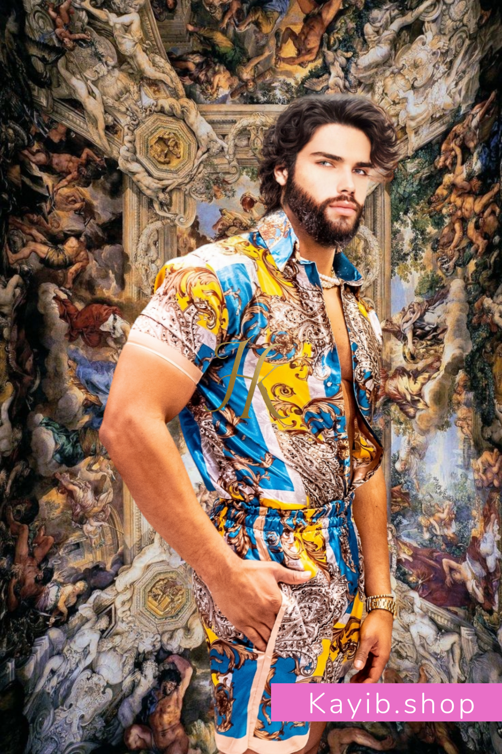 Barocco Silk Set - Elevate Your Style with Hand-Sewn Luxury set - kayibstrore