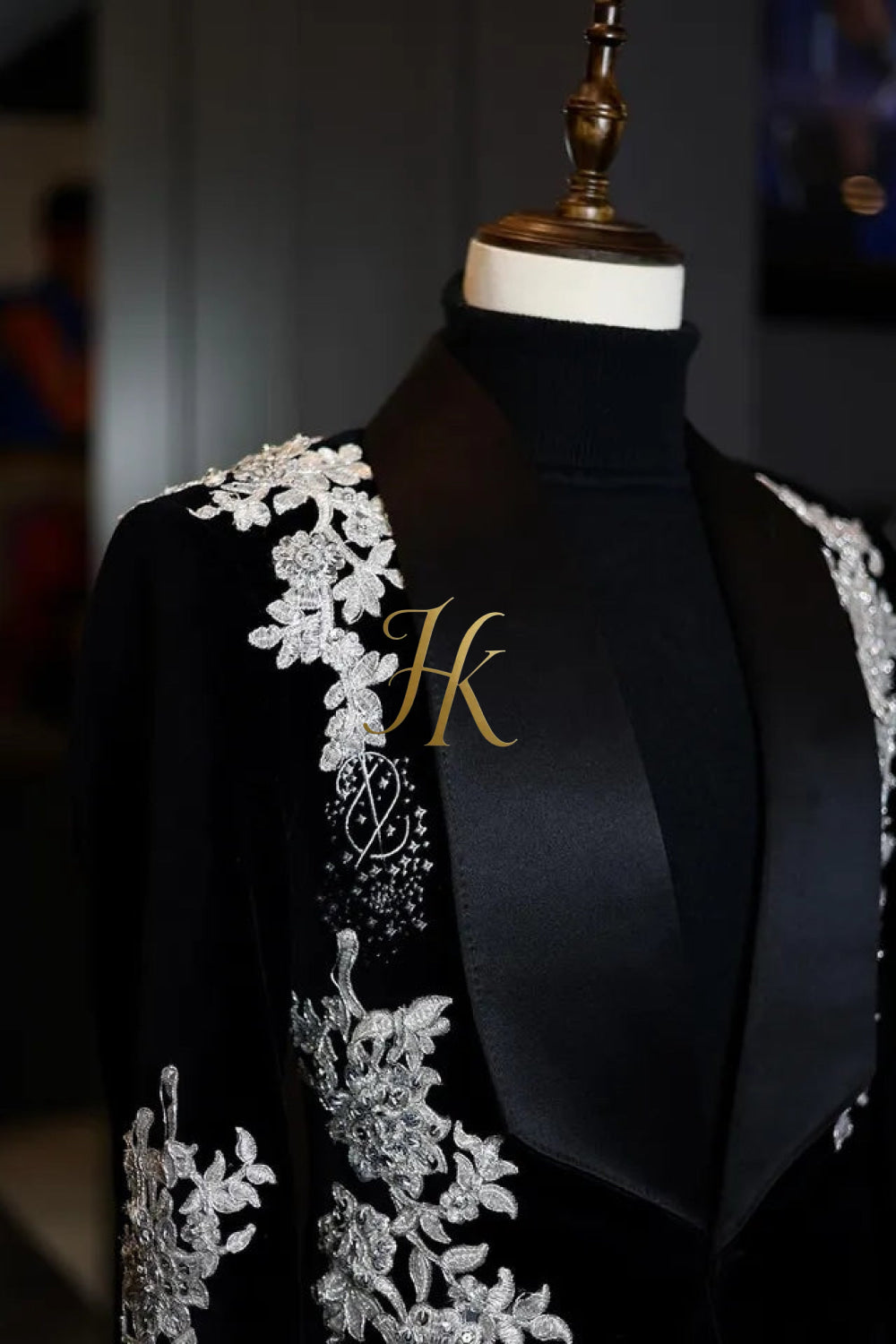 Handmade Custom 2-Piece Men's Suit with Sheer Velvet Lapel - Elevate Formal Style | KAYIB - kayibstrore