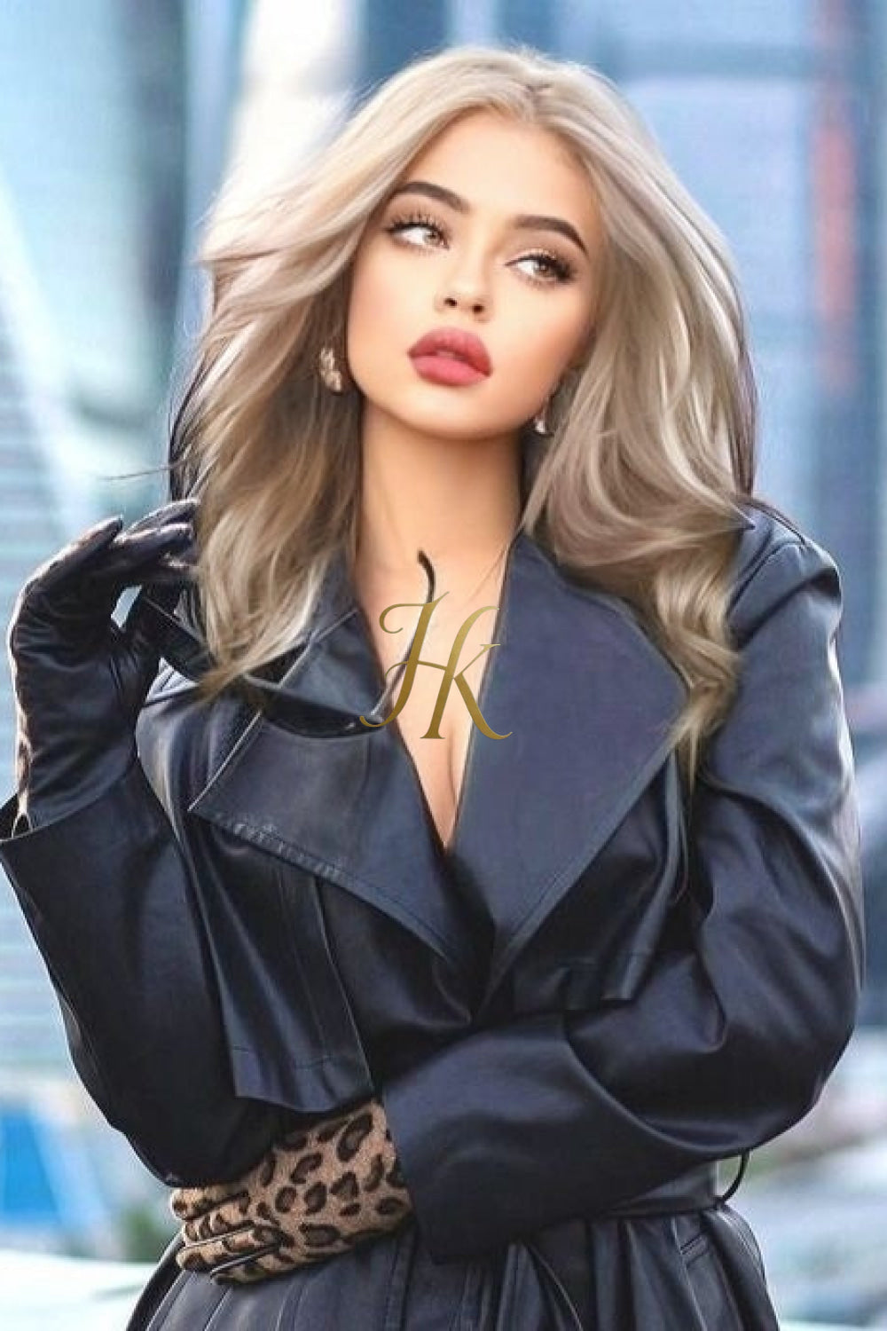 Autumn Elegance: Extra Long Oversized Black Faux Leather Trench Coat for Women - Trendsetting Fashion with Double-Breasted Style, Long Sleeves, and Cinch Belt - kayibstrore