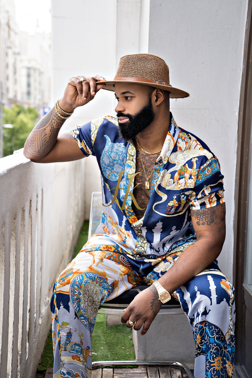 Men's Luxury Silk Rave Wear Set - kayibstrore