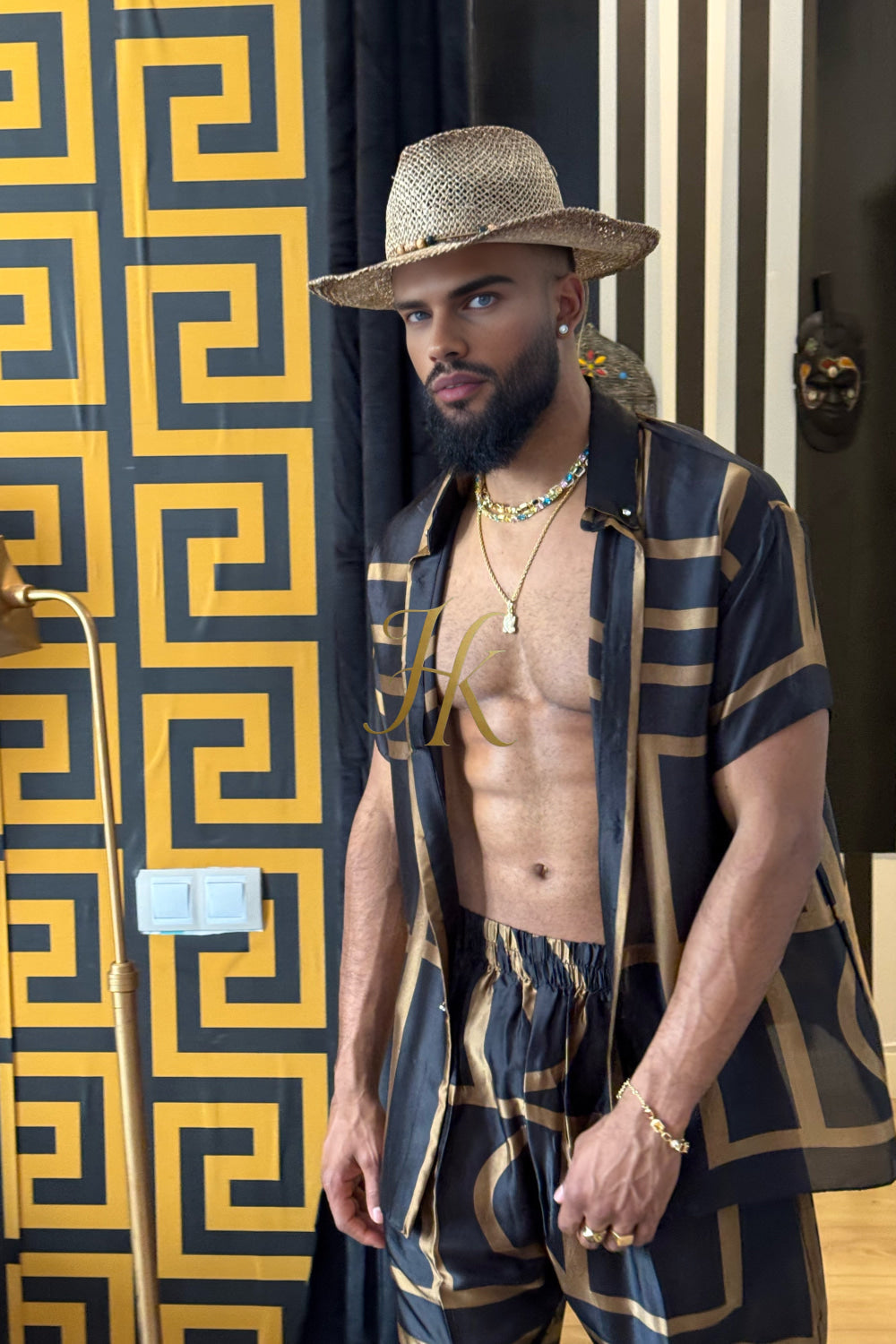 Men's Silk Summer Set outfits : Luxury menswear - kayibstrore