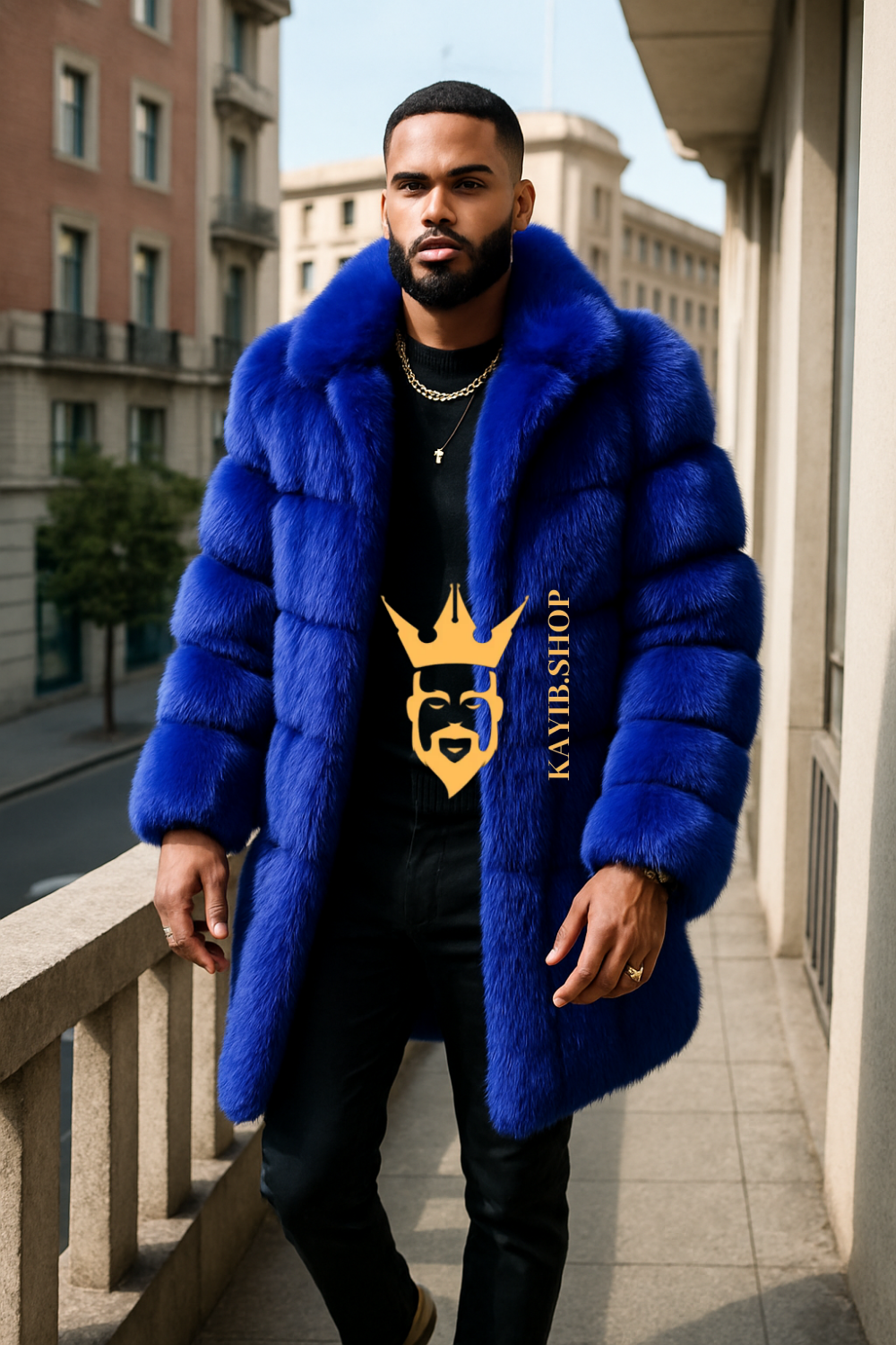 Royal Azure Statement Coat