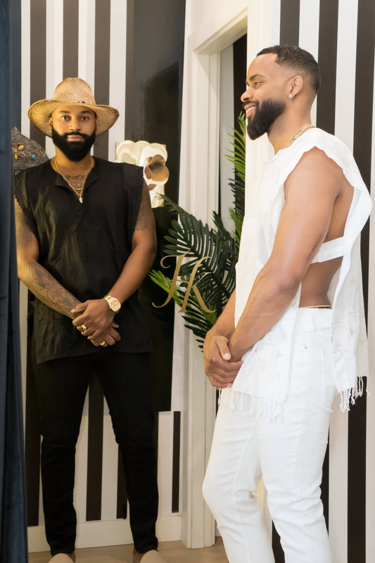 Handmade men's sleeveless tank top, Earthy Top Shirt, Tribal Jungle Natural Savage Neck Festival Rave hippie top Nomadic Primiti - kayibstrore