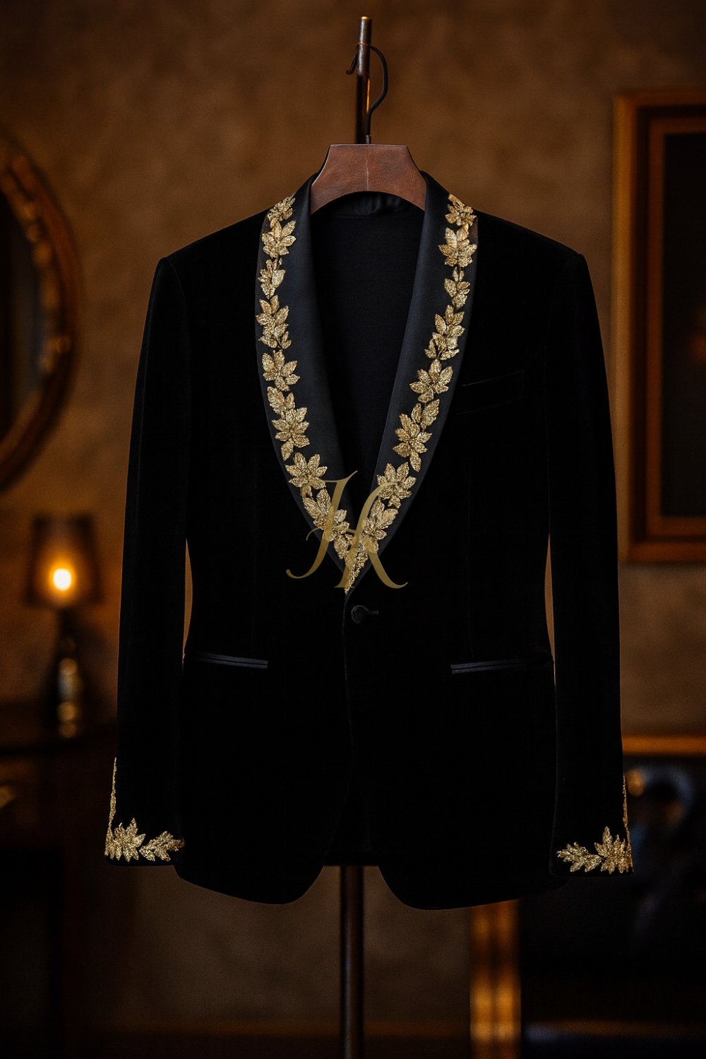 Men’s Velvet Wedding Tuxedo – Slim Fit Shawl Lapel Suit for Ceremony & Formal Events