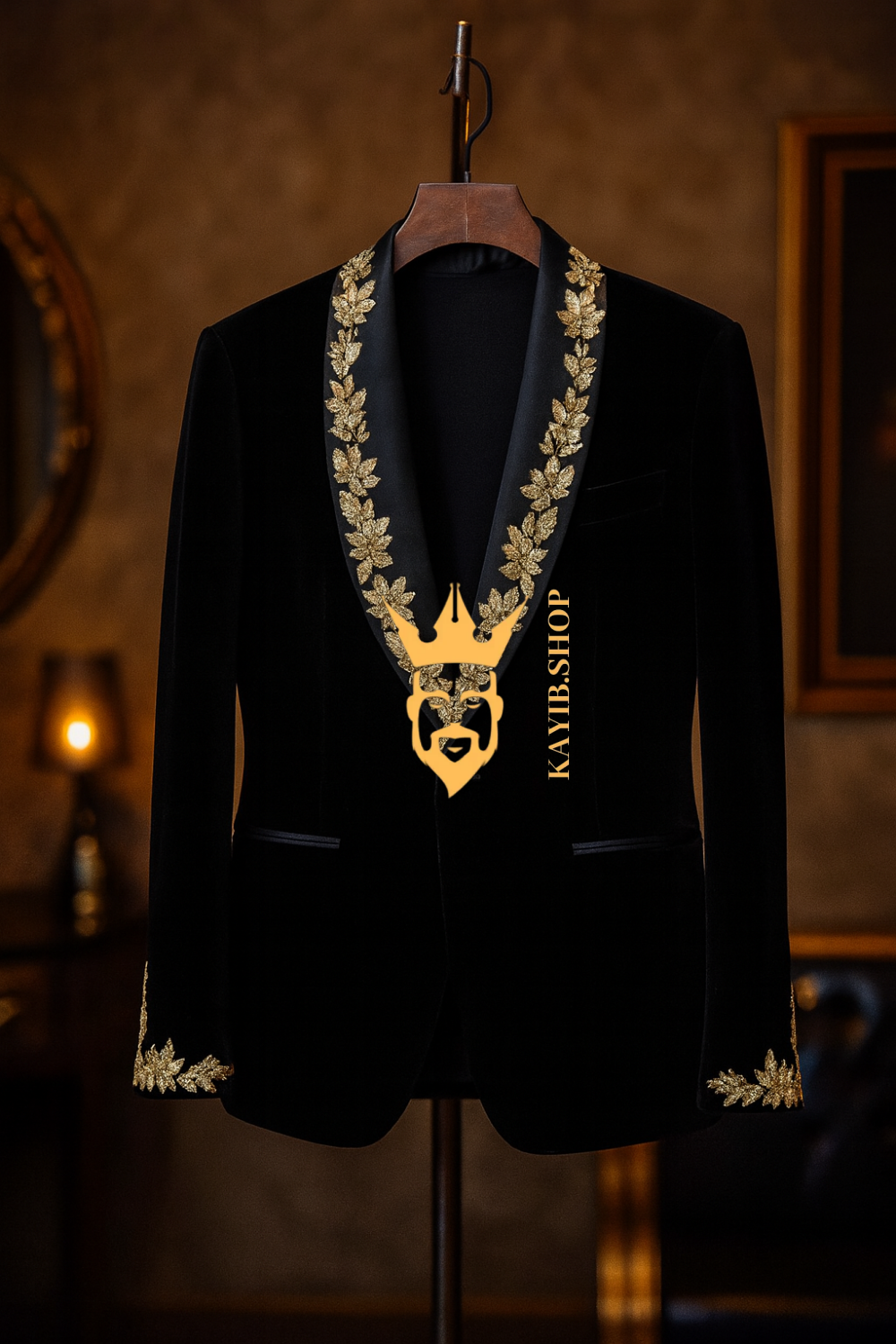 Men’s Velvet Wedding Tuxedo – Slim Fit Shawl Lapel Suit for Ceremony & Formal Events