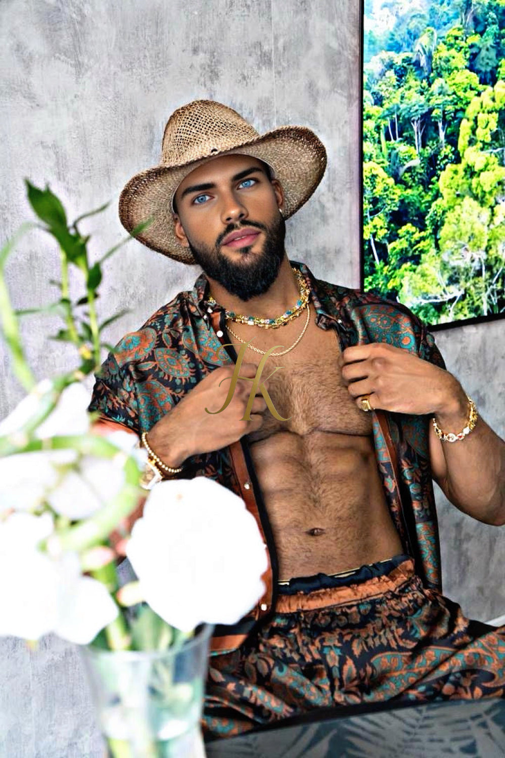 Luxury Men's Silk Summer Set outfits - kayibstrore