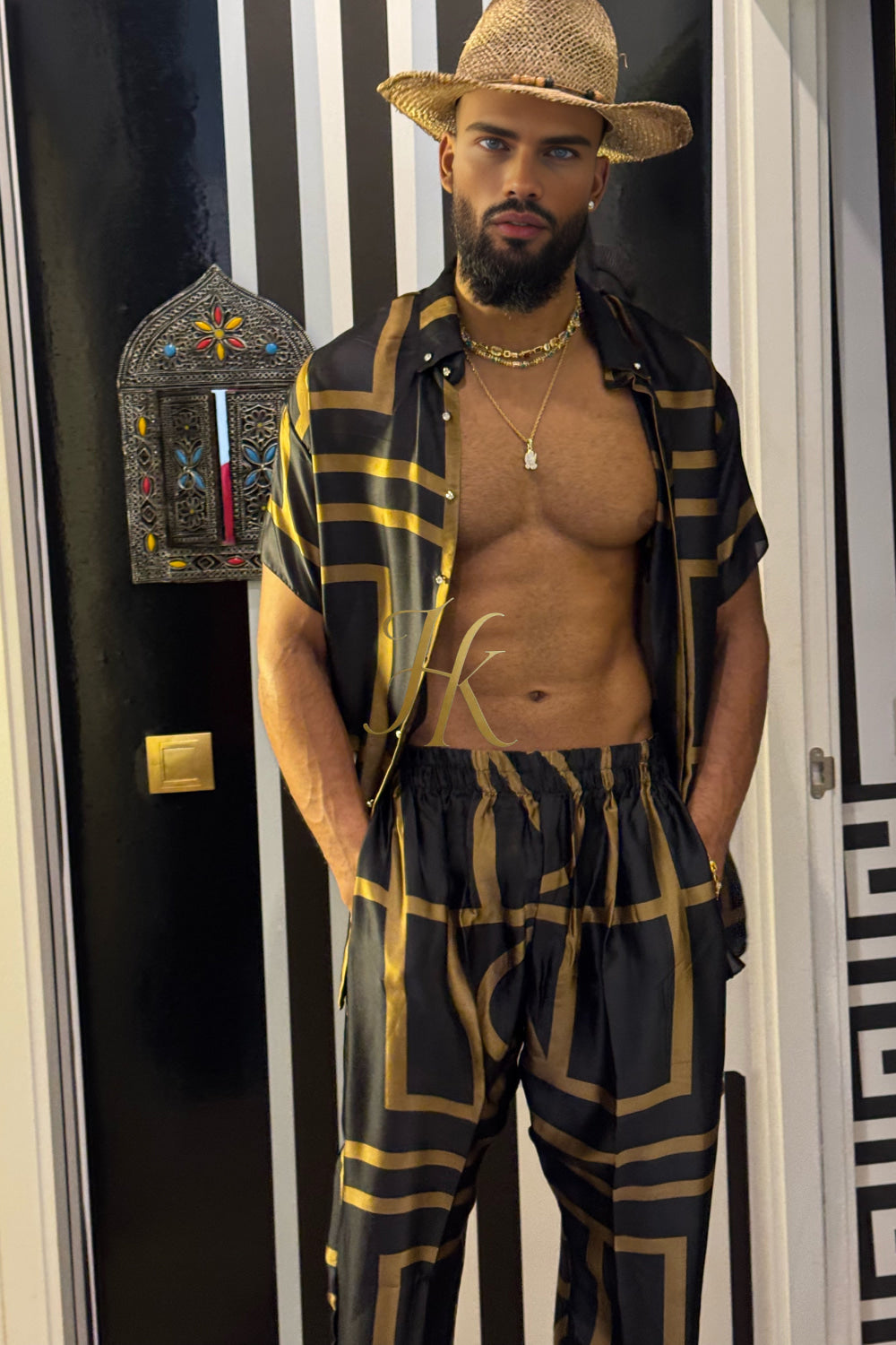 Men's Silk Summer Set outfits : Luxury menswear - kayibstrore