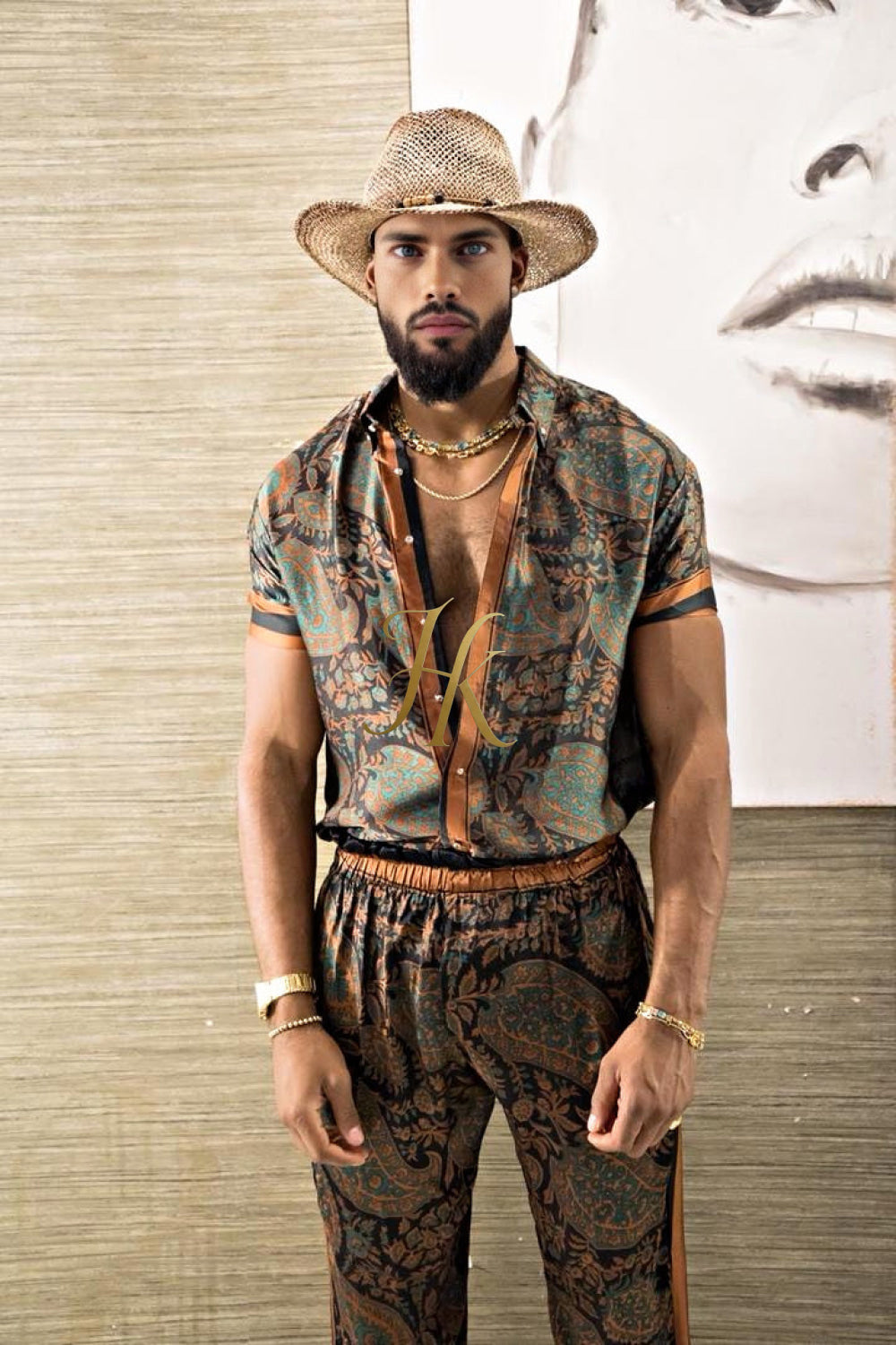 Luxury Men's Silk Summer Set outfits - kayibstrore