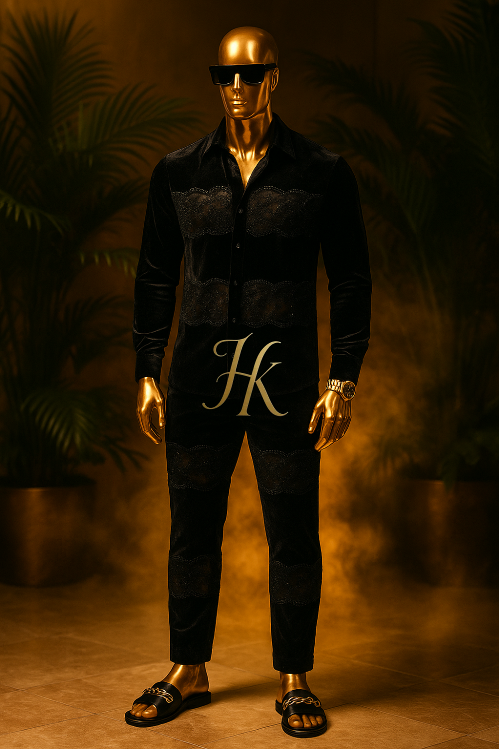 Conjunto de vestido de seda de lujo para hombre rojo