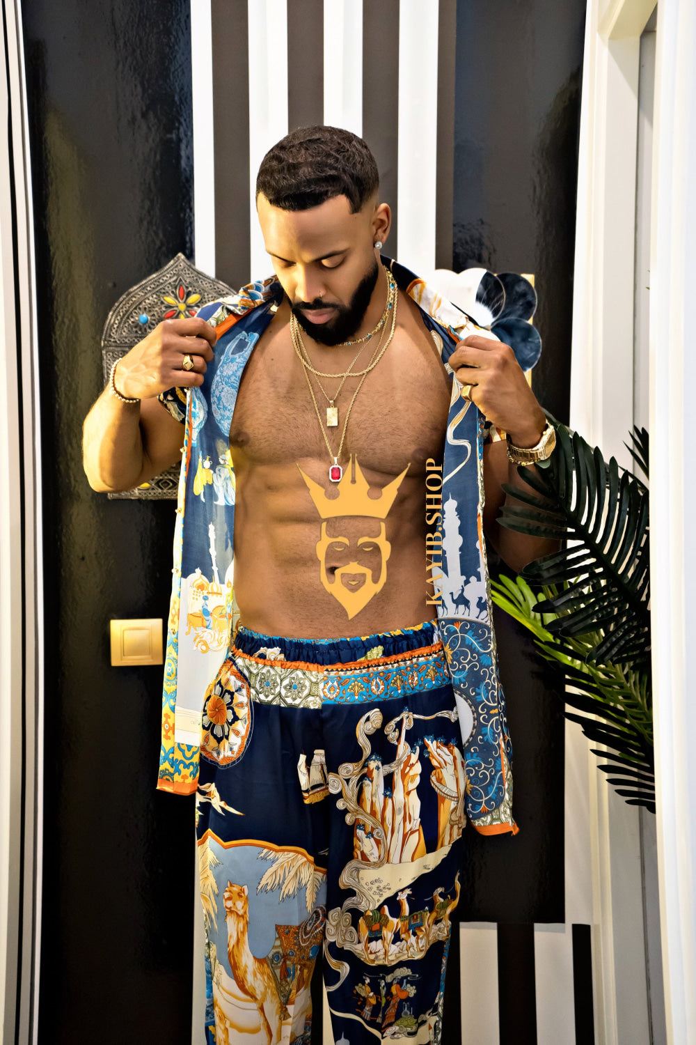 Luxury Men's Silk Summer Set outfits - kayibstrore