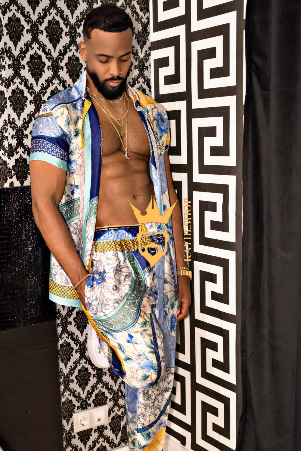 Luxury Men's Silk Party Outfits set - kayibstrore