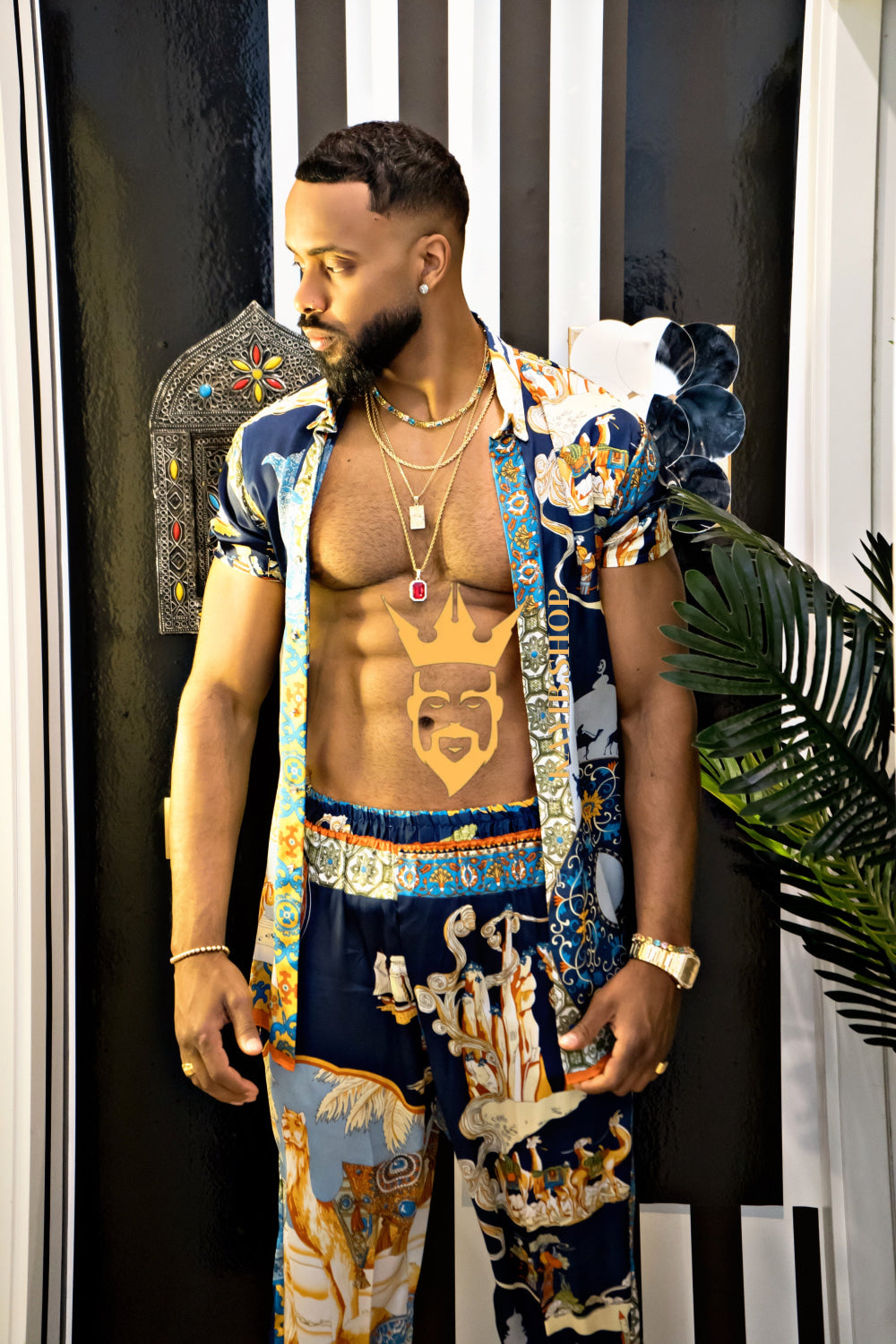 Luxury Men's Silk Summer Set outfits - kayibstrore