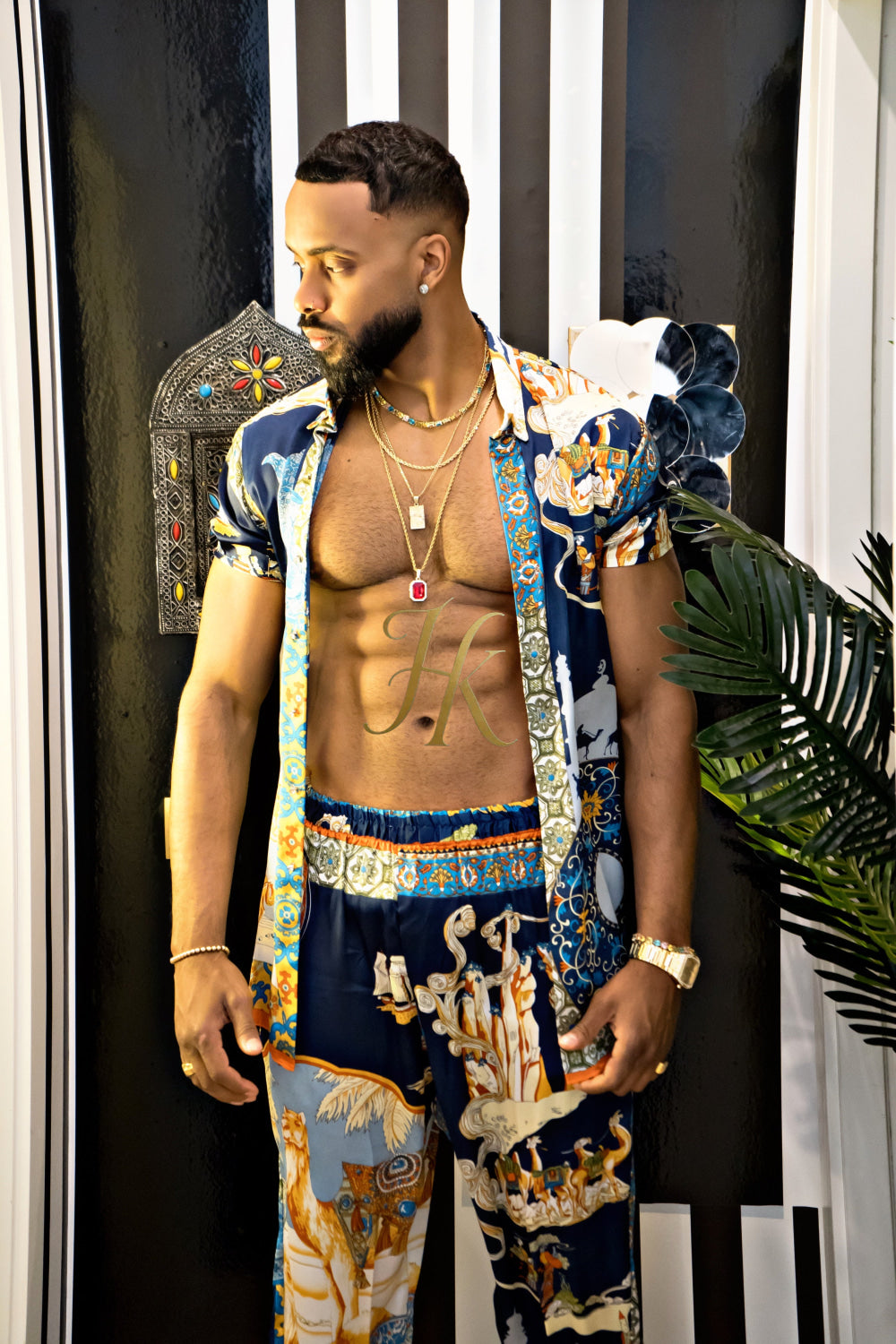Luxury Men's Silk Summer Set outfits - kayibstrore