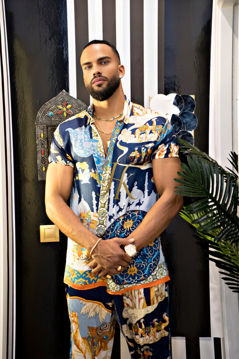 Men's luxury Silk Beach Outfit - kayibstrore