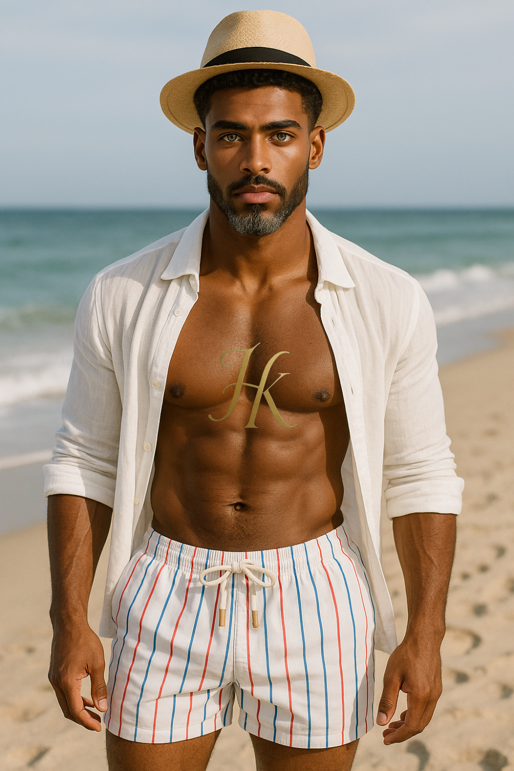 Tropical Vibes Men's Swim Trunks – Quick-Dry & Ultra-Comfortable Beach Shorts