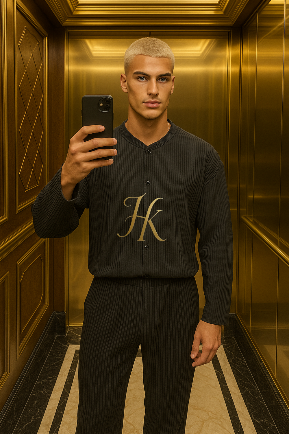 Conjunto de vestido de seda de lujo para hombre rojo