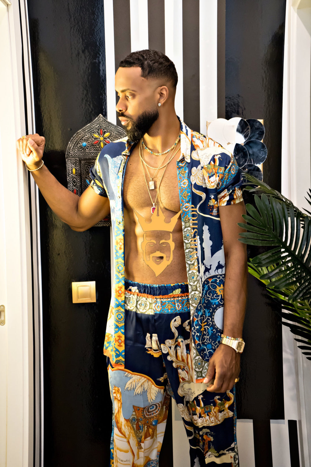 Luxury Men's Silk Summer Set outfits - kayibstrore