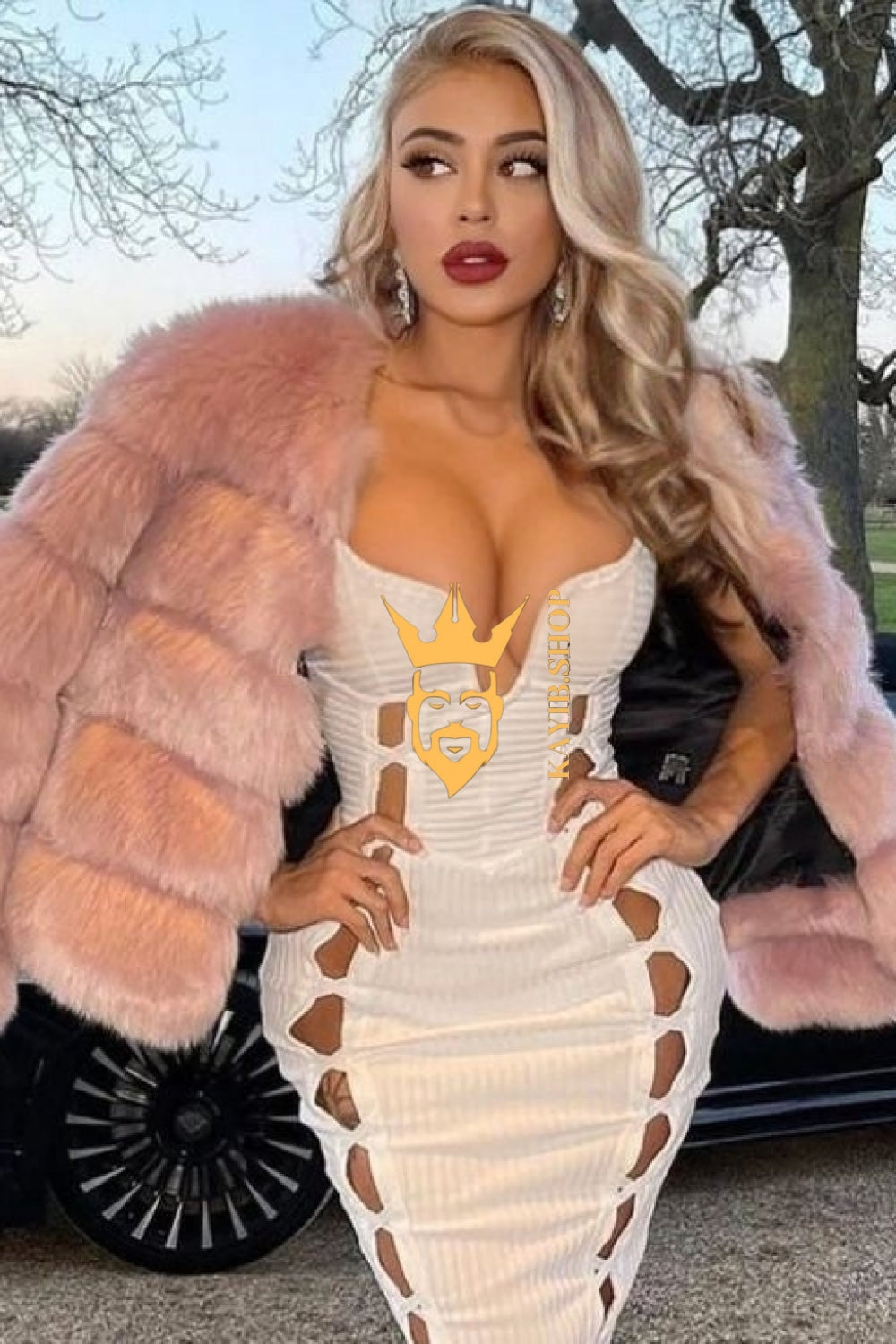 Fashion Raccoon Fur Short Coat - Stay Stylish and Warm with Oversized Sleeves - 100% Real Fur Luxury - kayibstrore