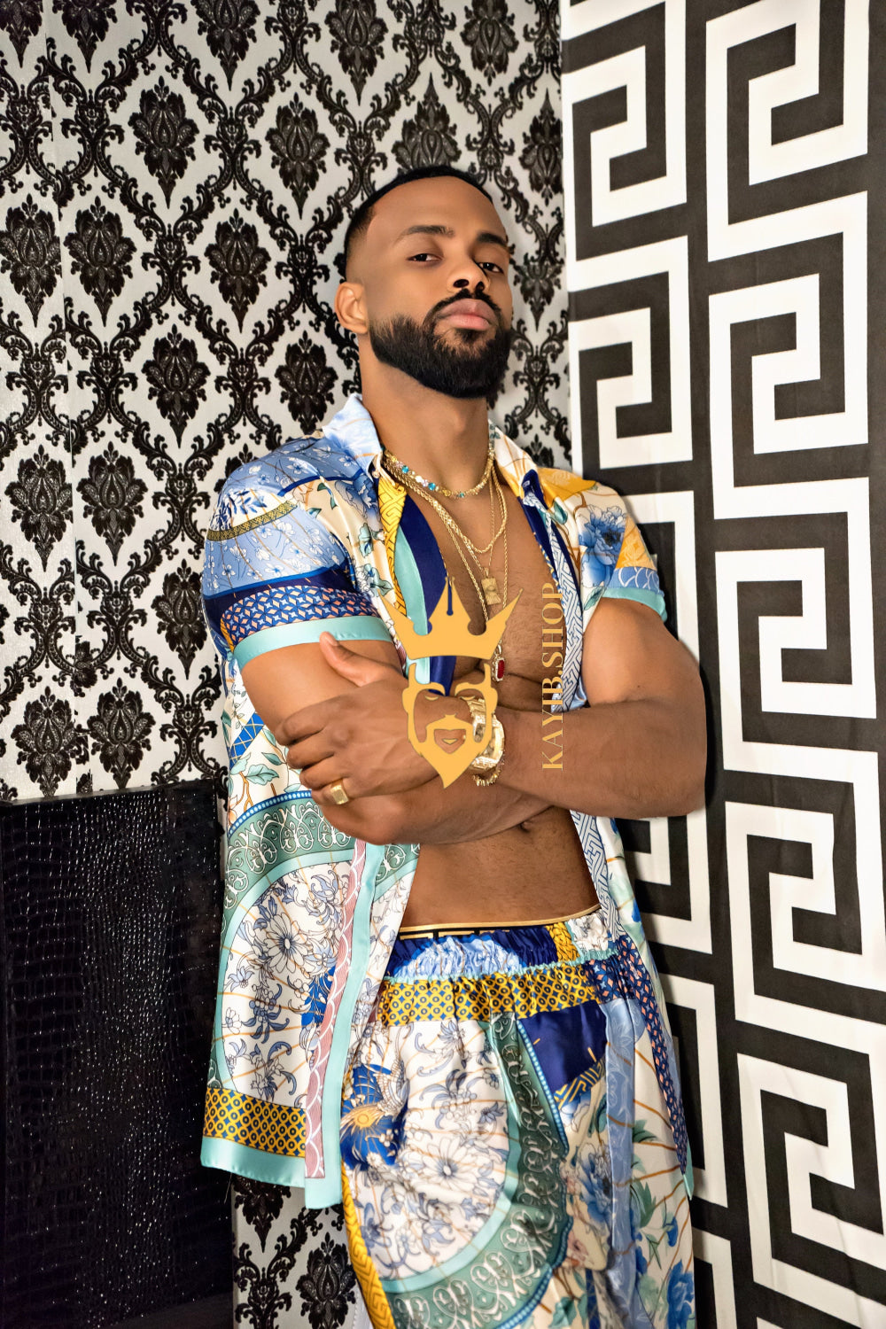 Luxury Men's Silk Party Outfits set - kayibstrore