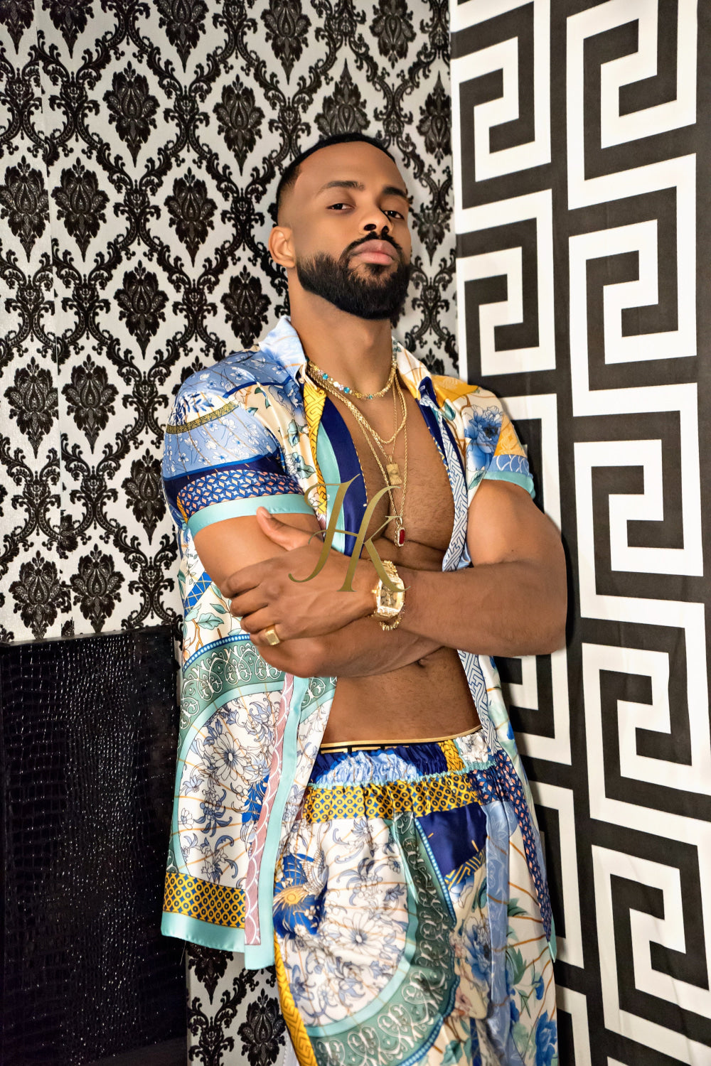 Luxury Men's Silk Party Outfits set - kayibstrore