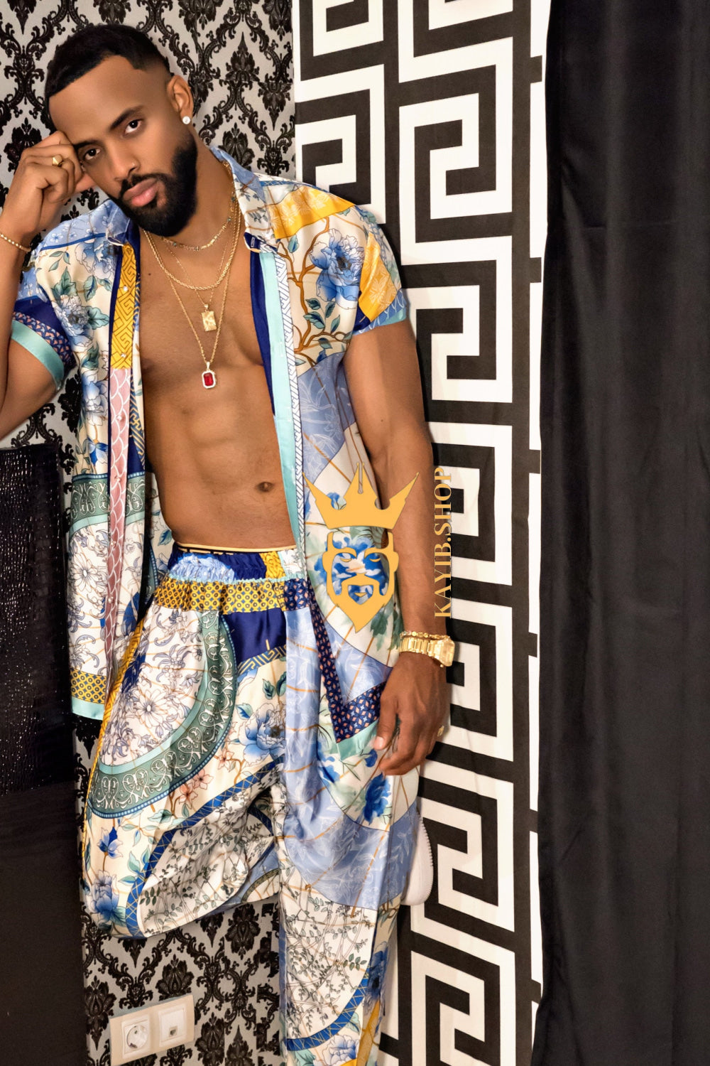 Luxury Men's Silk Party Outfits set - kayibstrore