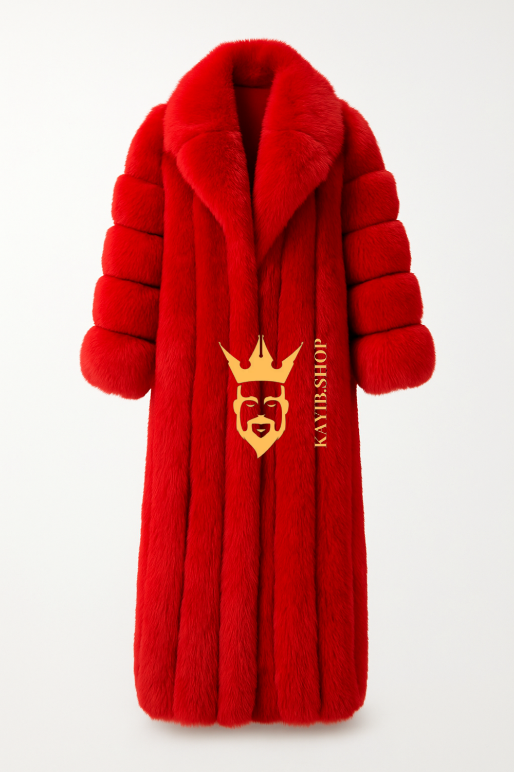 Men’s Natural Long Fox Fur Coat – Genuine Luxury Winter Outwear