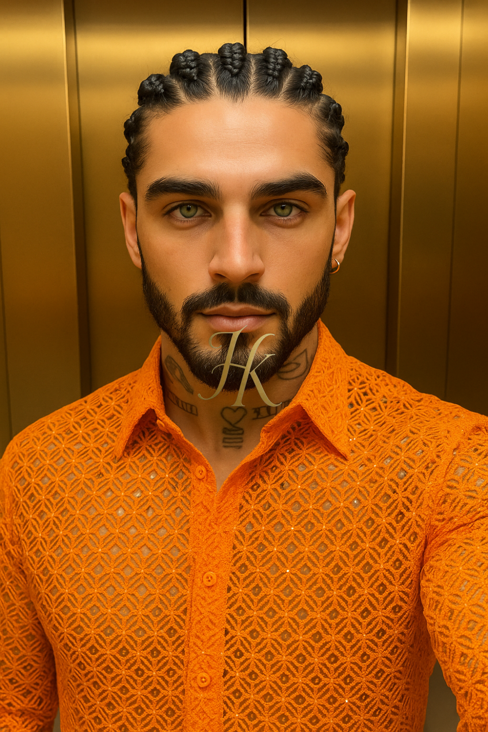 Men’s Luxury Lace Set – High-Quality Water-Soluble Sequin Embroidered Shirt & Pants