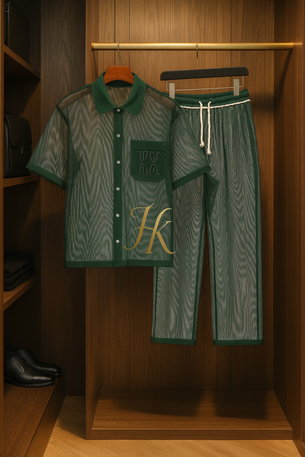 Conjunto de vestido de seda de lujo para hombre rojo